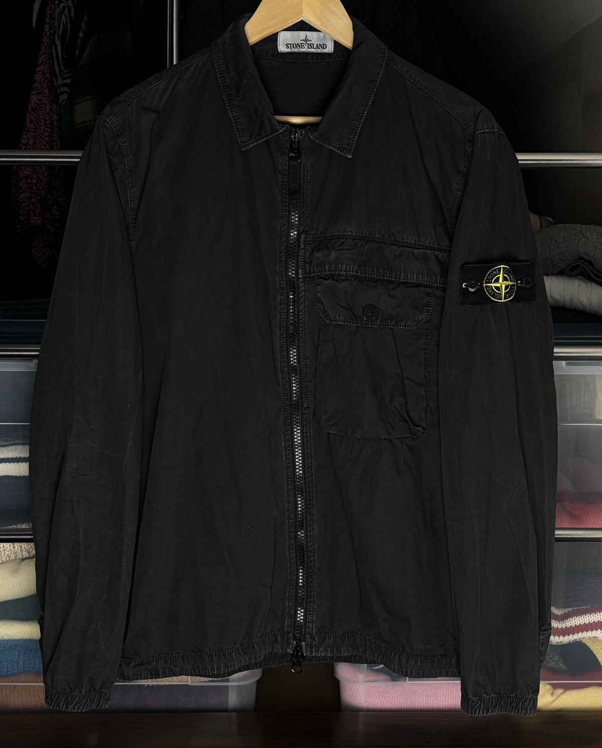 Stone Island Stone Island Black Long Sleeve Overshirt Jacket Size US L / EU 52-54 / 3 - 1 Thumbnail