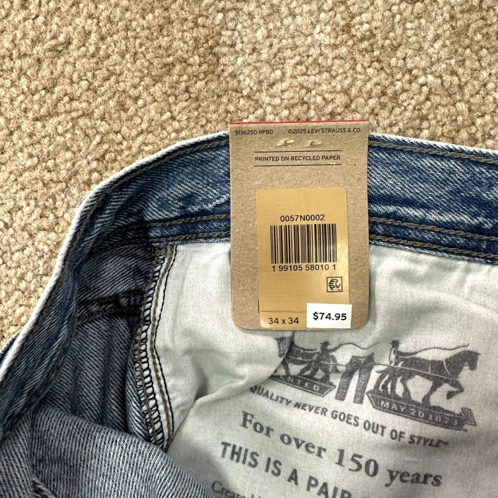 Levi's VINTAGE Levi's 578 Baggy Fit Cargo Jeans Men's 36x32 Blue Wash Denim Cotton Baggy Cargo Size US 36 / EU 52 - 5 Thumbnail