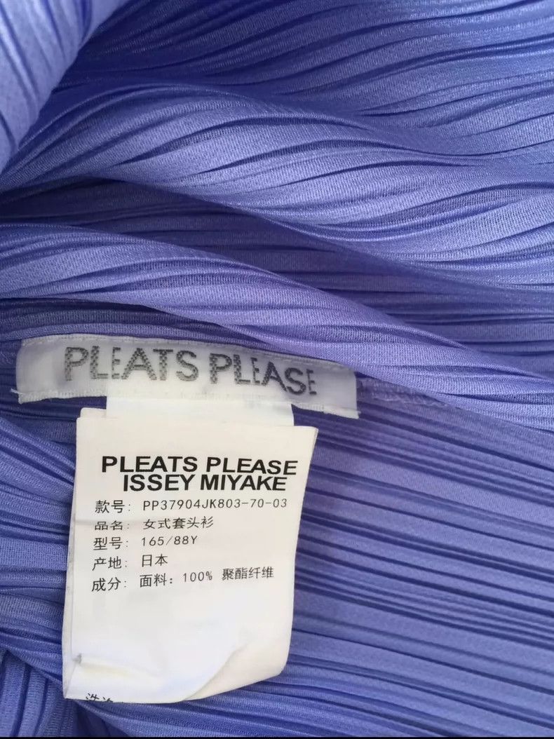 Issey Miyake issey miyake size:3 Blue pleated short sleeves Size XXS / US 00 / IT 34 - 2 Thumbnail