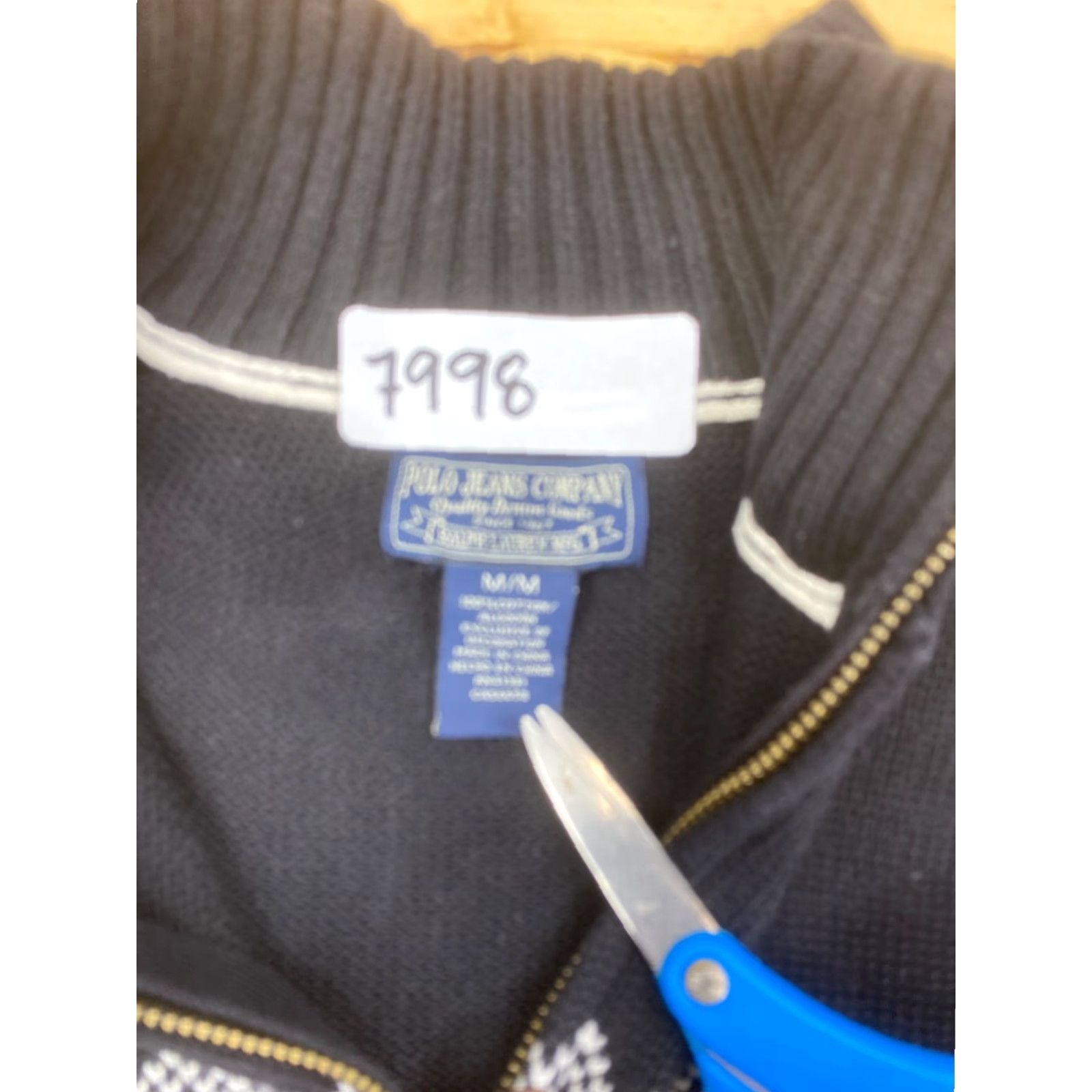 Polo Ralph Lauren Polo Jeans Co 1/4 Zip Pullover Sweater Mens M Blue High Neck Casual Knit Polo Ralph Lauren Size US M / EU 48-50 / 2 - 3 Thumbnail