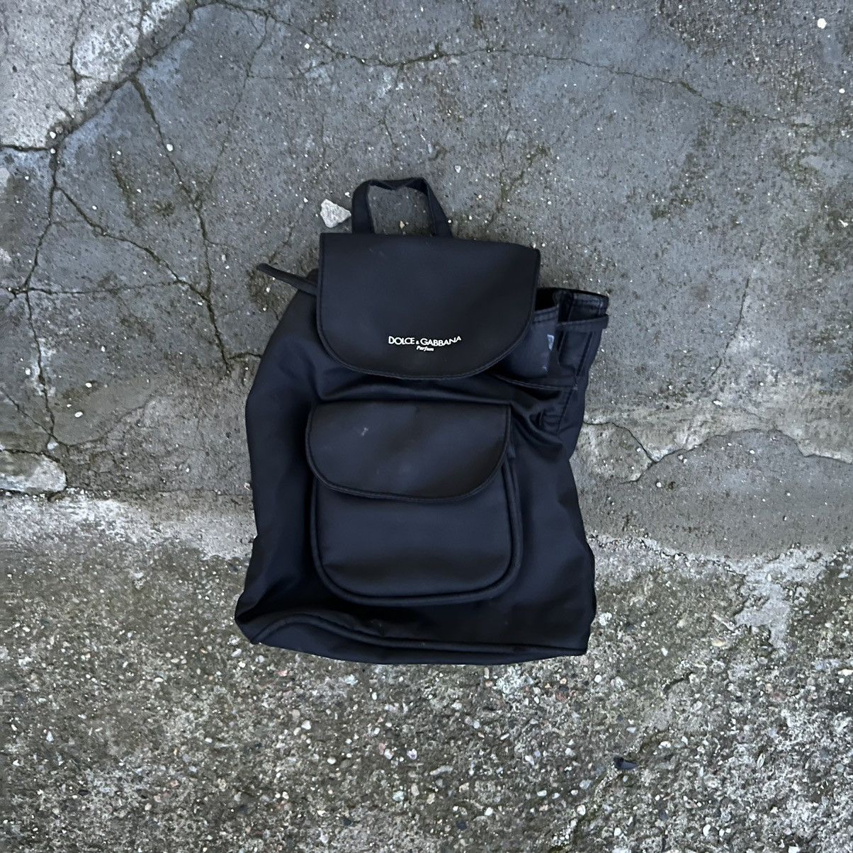 Vintage Dolce & Gabbana Backpack Black Nylon Vintage Small Mini Rucksack 90s Dolce & Gabbana Y2K Monogram Nylon Black & White Backpack  main image 3