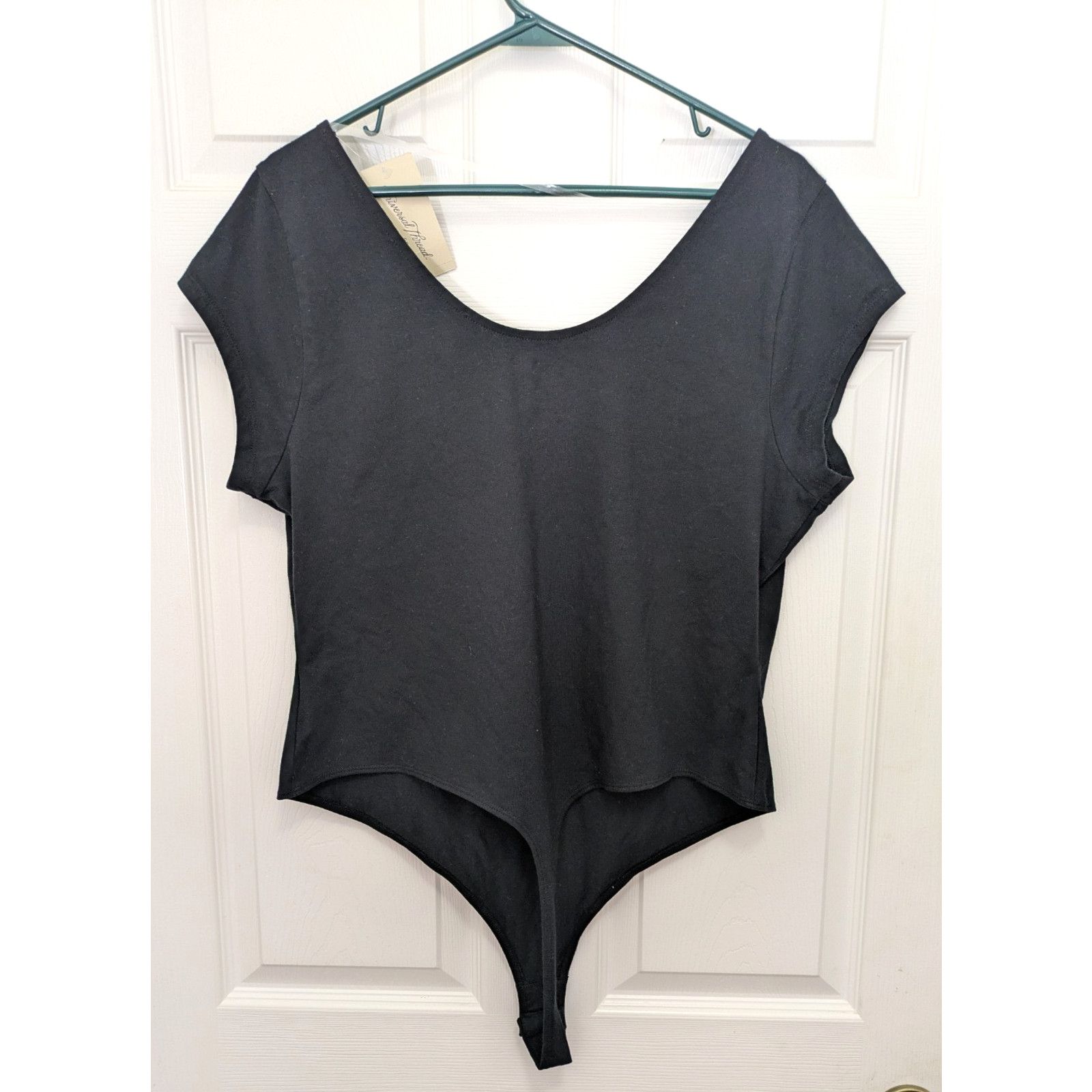 Target Basics Women's Voop Short Sleeve Bodysuit Black XL Thong Size XL / US 12-14 / IT 48-50 - 2 Thumbnail