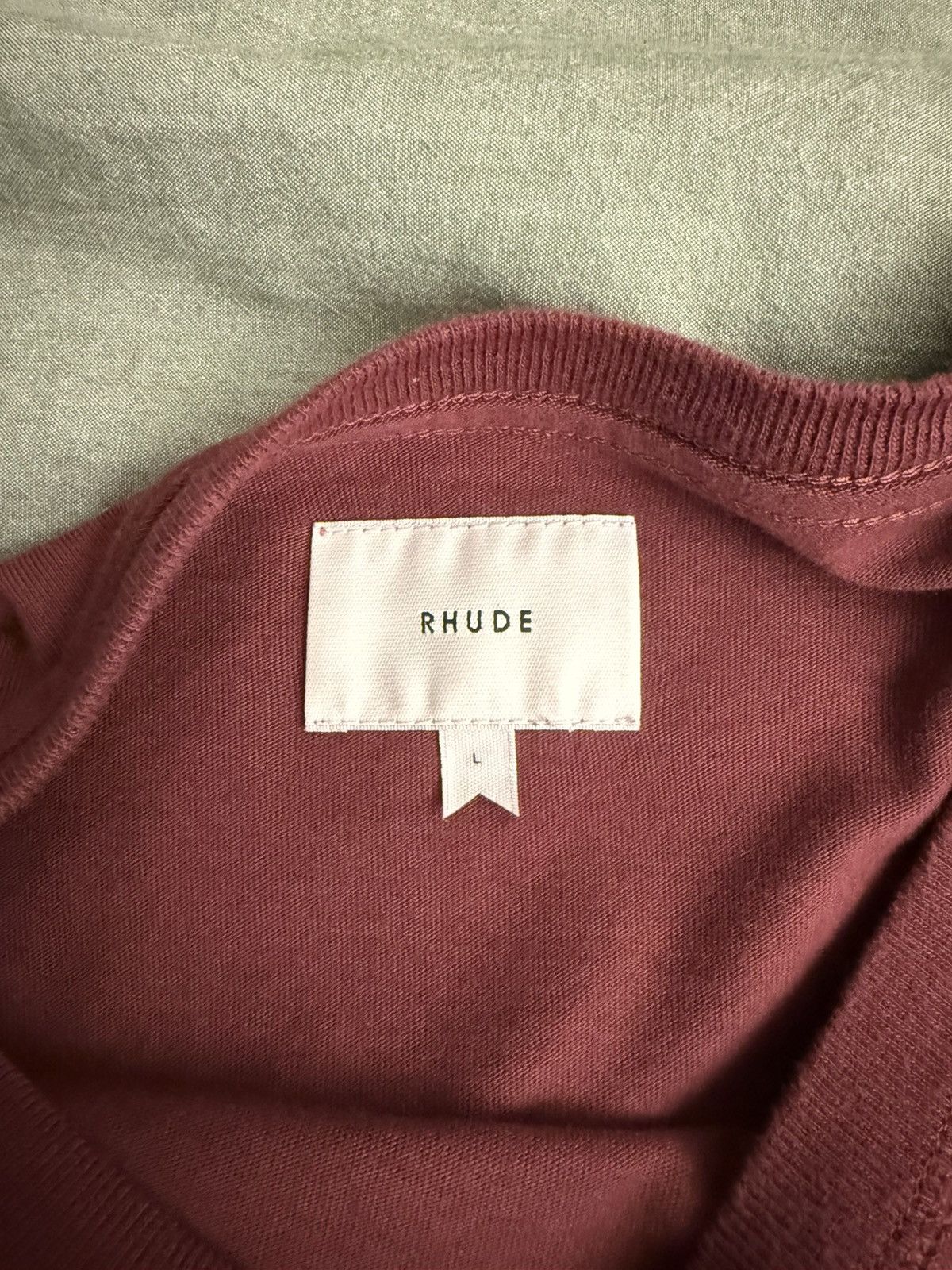 Rhude Rhude Burgundy Tee Size US XL / EU 56 / 4 - 2 Thumbnail