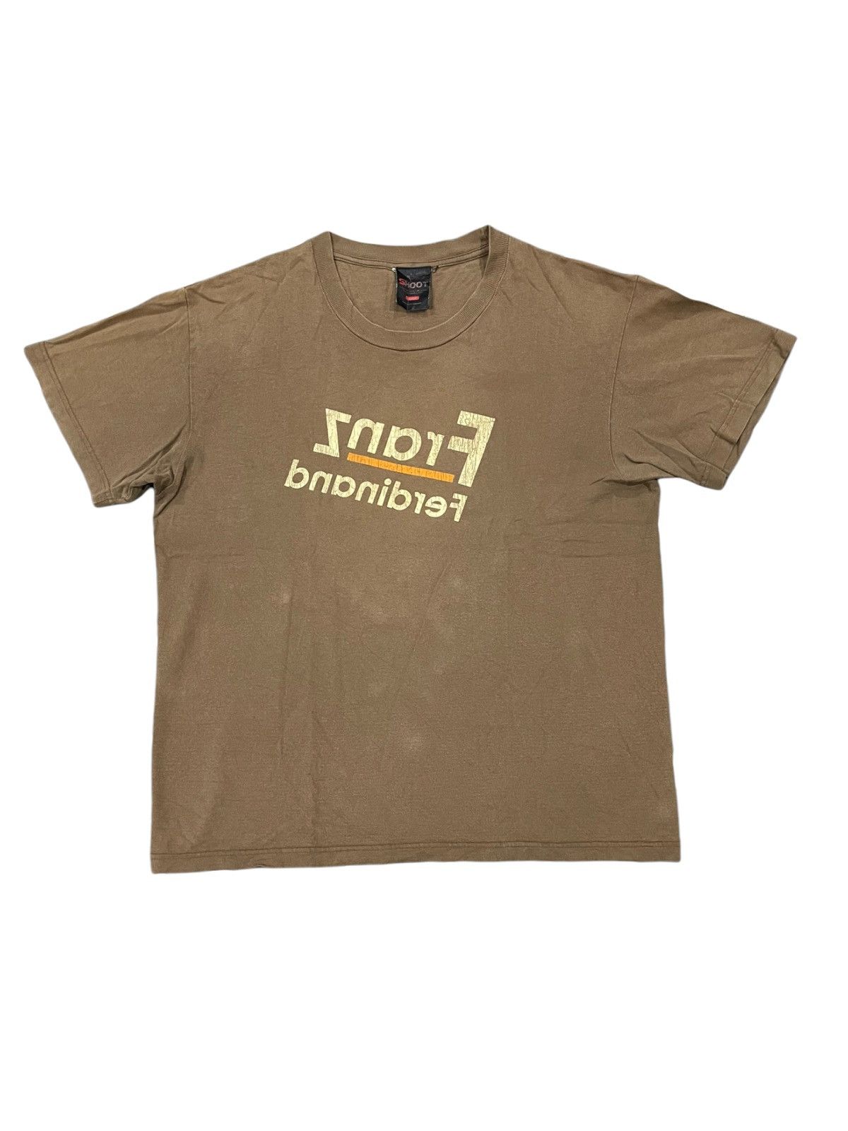 image of Band Tees x Distressed Denim '00S Franz Ferdinand Boxy Tee in Brown, Men's (Size Large)