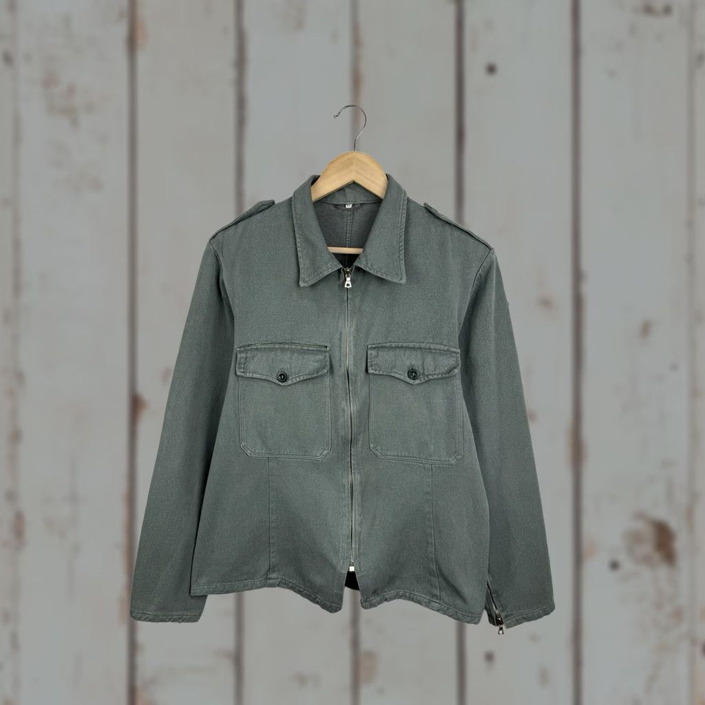 Vintage VINTAGE Swiss Army Military Work Jacket WSB Qualite 70s Jacket Men Green 52 Size US L / EU 52-54 / 3 - 1 Thumbnail