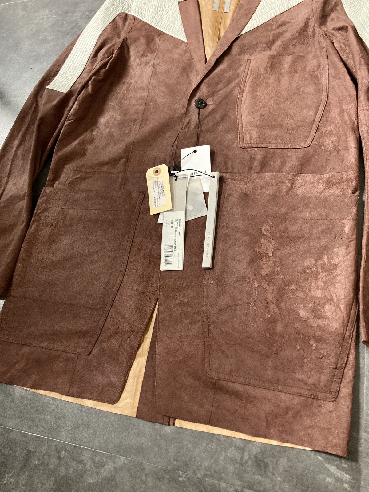 Rick Owens SS 21 "PHLEGETHON" Runway Blistered Lamb Leather Lido Jacket Size US M / EU 48-50 / 2 - 11 Thumbnail