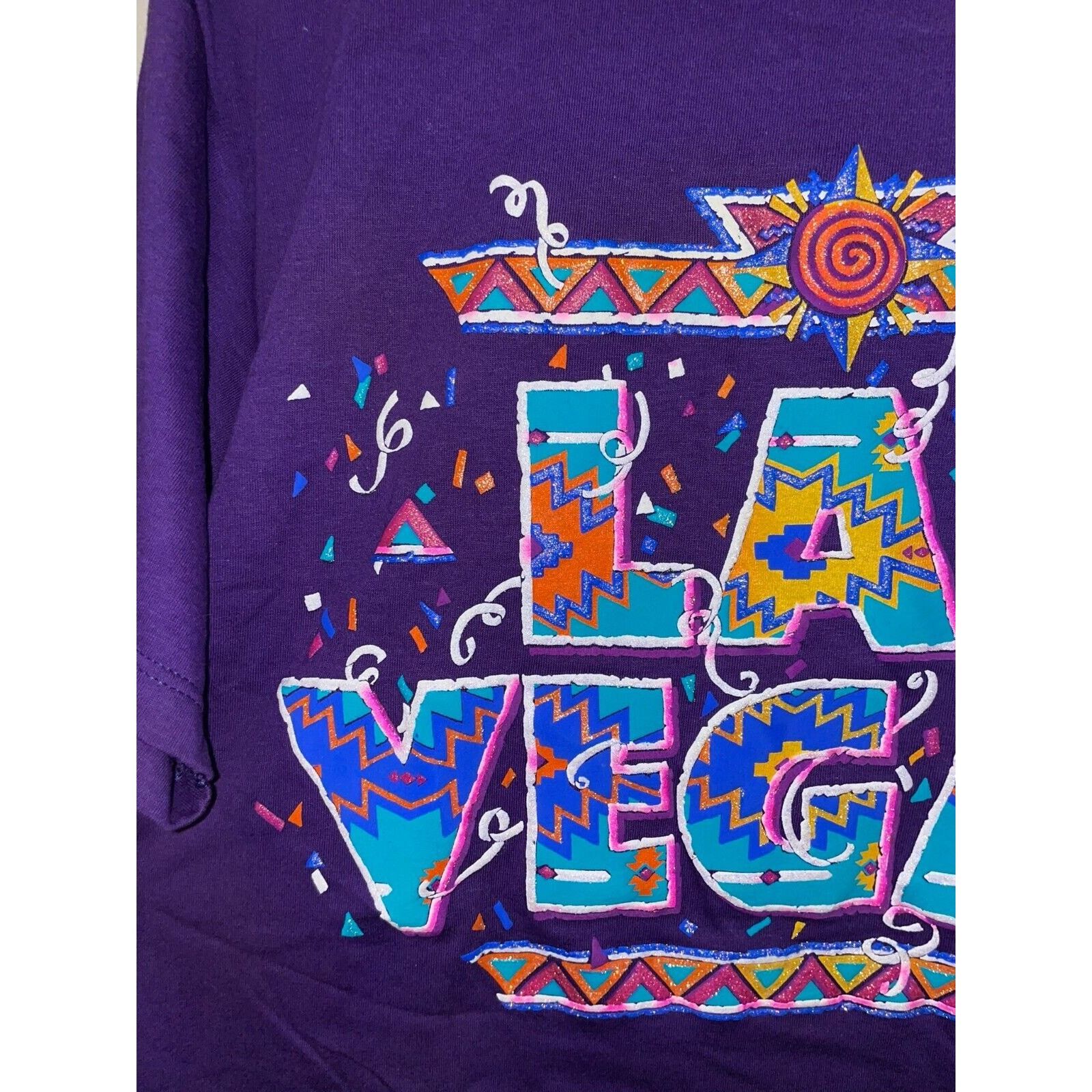 Jerzees Vintage Las Vegas Shirt Native American Tee VTG 90s Large Size US L / EU 52-54 / 3 - 2 Thumbnail