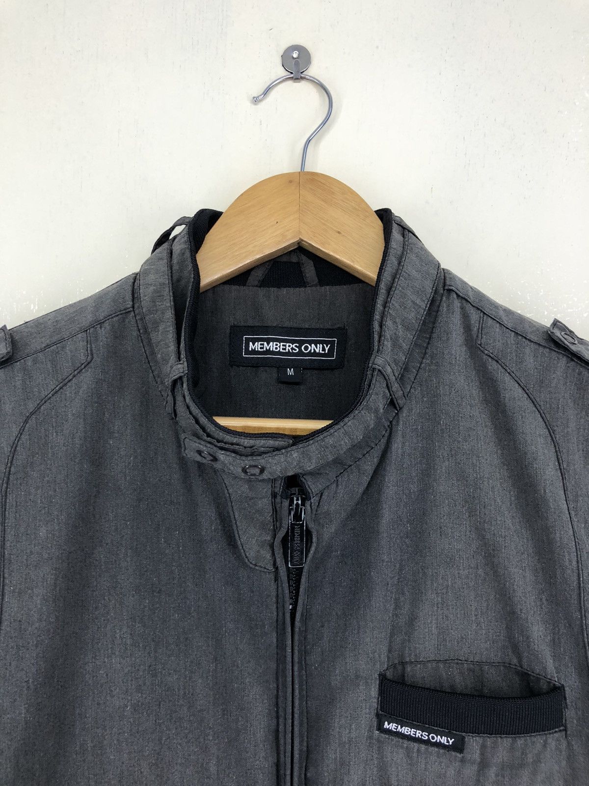 Members Only Members Only Faded Grey Racer Jacket Size US M / EU 48-50 / 2 - 8 Thumbnail