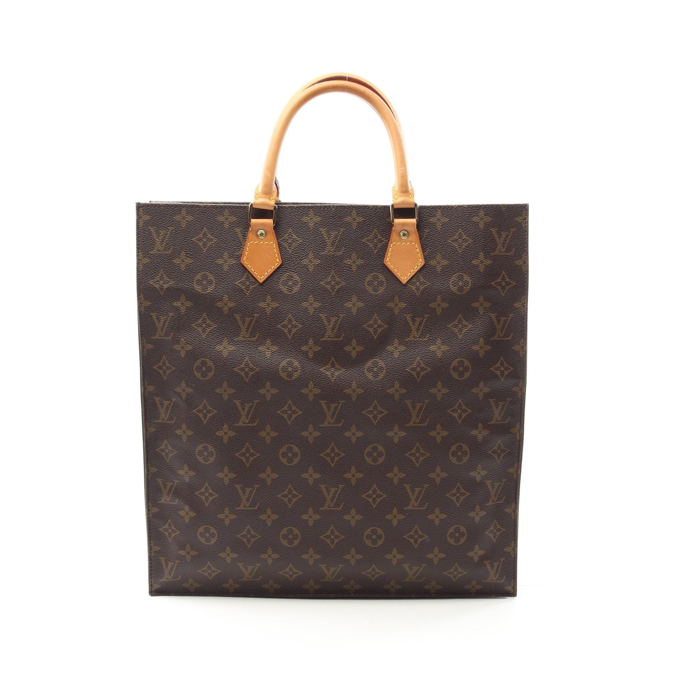 Louis Vuitton Louis Vuitton Sac Plat Monogram Handbag Tote Bag Leather Brown Size ONE SIZE - 1 Thumbnail