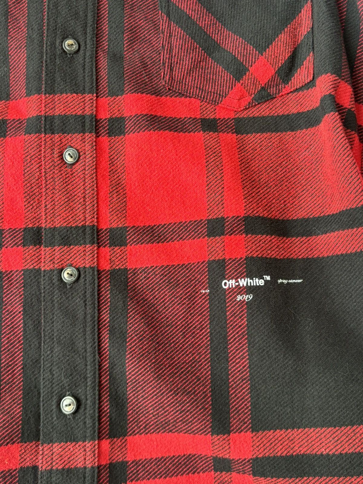 Off-White Off White Flannel Long-sleeve with Tassel/Fringe Logo Size US M / EU 48-50 / 2 - 4 Thumbnail