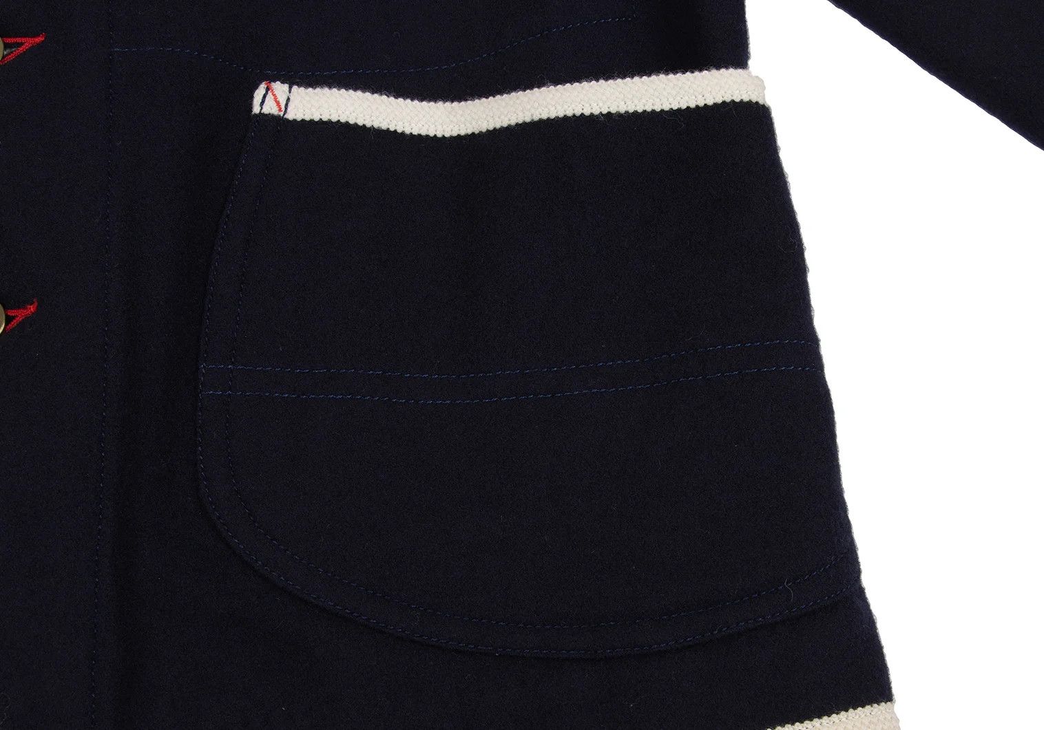 Ganryu Wool Flannel Piping Design Jacket in Navy, Size S Size US S / EU 44-46 / 1 - 13 Thumbnail