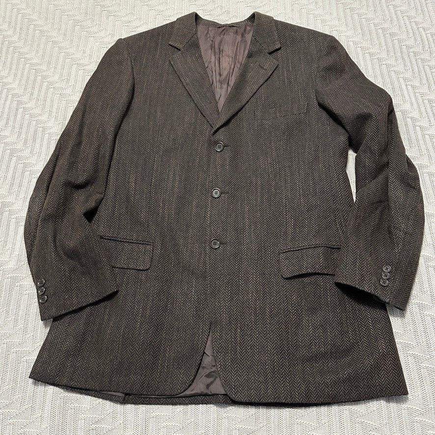 Ermenegildo Zegna Zegna brown silk and wool three button blazer size 46R Size 46R - 1 Thumbnail
