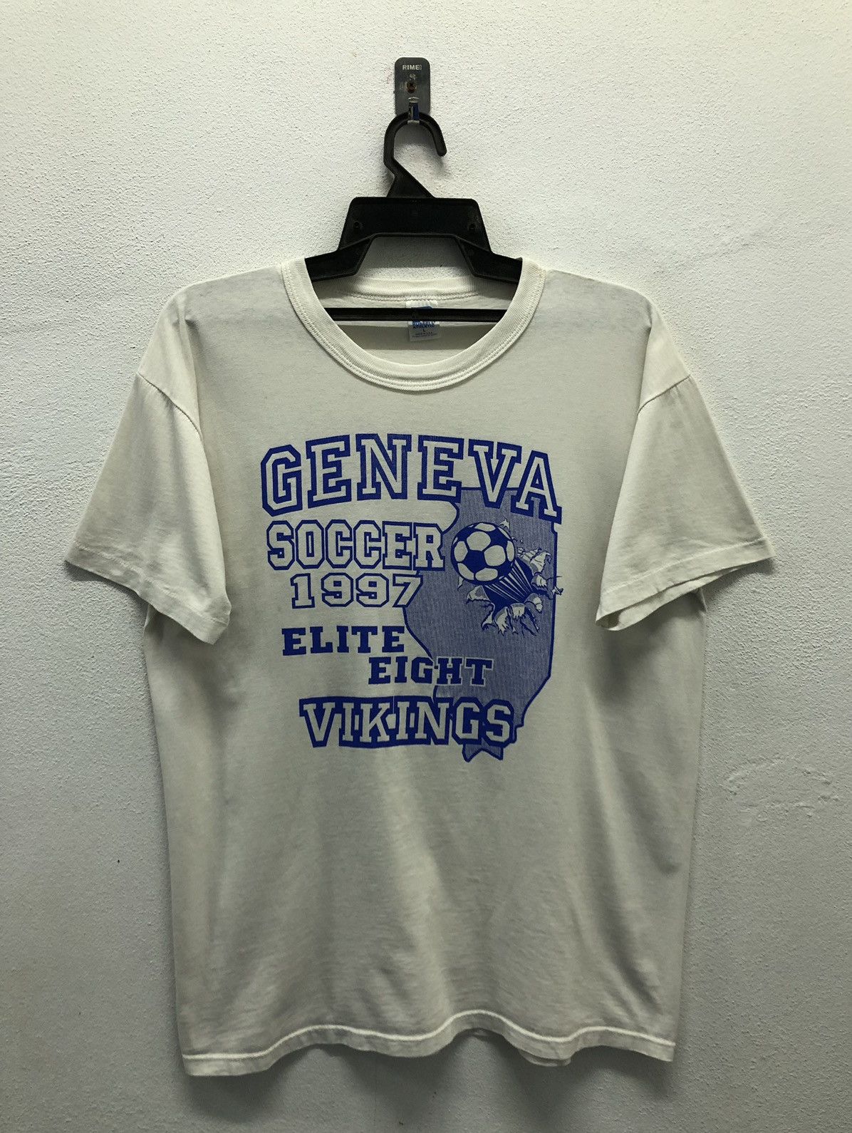 Russell Athletic Vintage Russell Athletic Geneva Soccer 1997 Made In Usa Shir Size US L / EU 52-54 / 3 - 1 Thumbnail