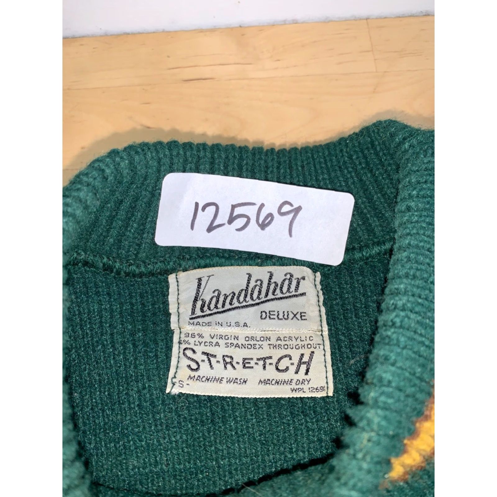 Vintage Vintage Kandahar Deluxe Sweater Mens S Green Stretch Casual Pullover 12569 Size US S / EU 44-46 / 1 - 2 Thumbnail