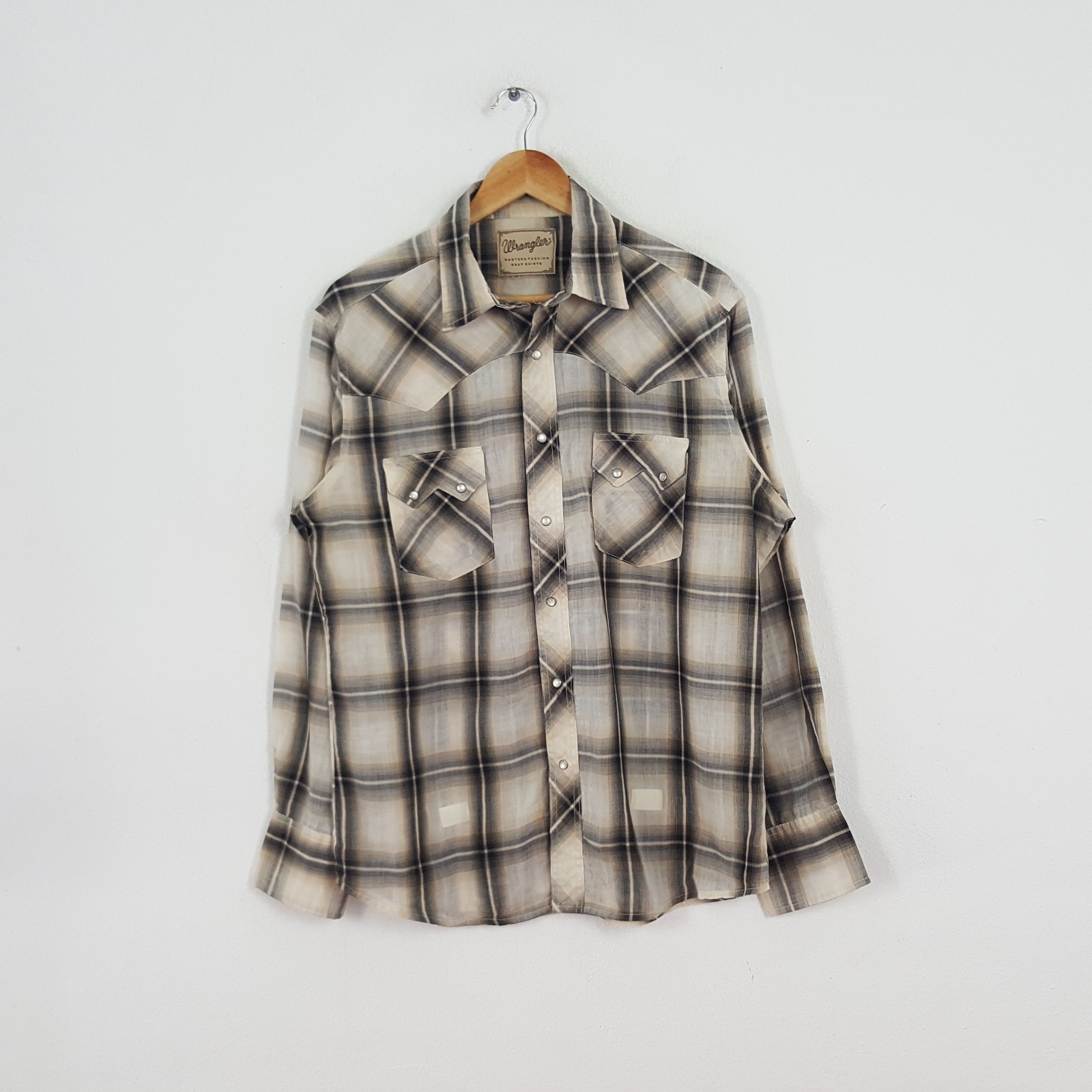 Vintage × Wrangler Vintage Wrangler American Retro Style Flannel Shirt Size US XL / EU 56 / 4 - 1 Thumbnail