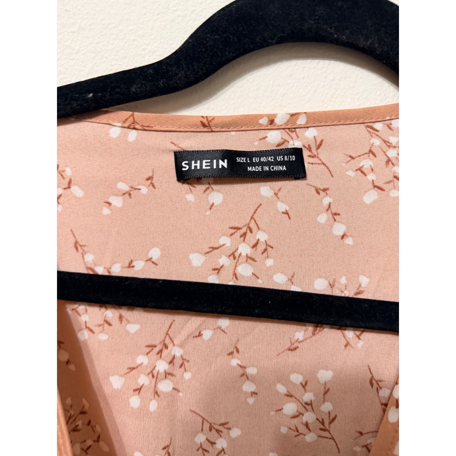 Shein Preloved Shein Women's Floral Print Short Sleeve Dress Sz L Size L / US 10 / IT 46 - 3 Thumbnail