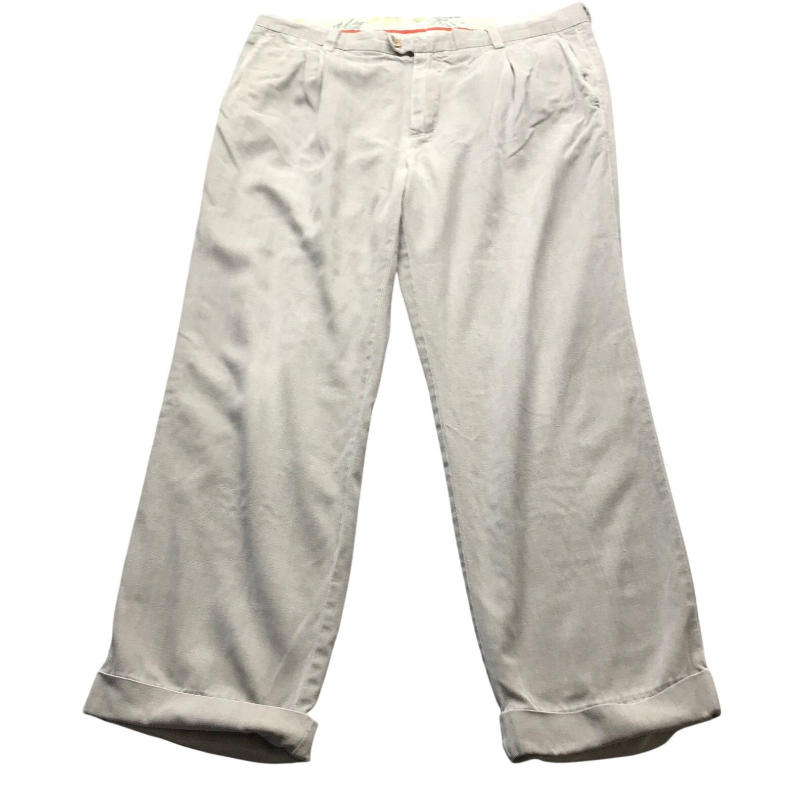 Tommy Bahama Tommy Bahama Silk Cotton Tapered Twill Pants Mens 36x34 Tan Size US 36 / EU 52 - 1 Thumbnail