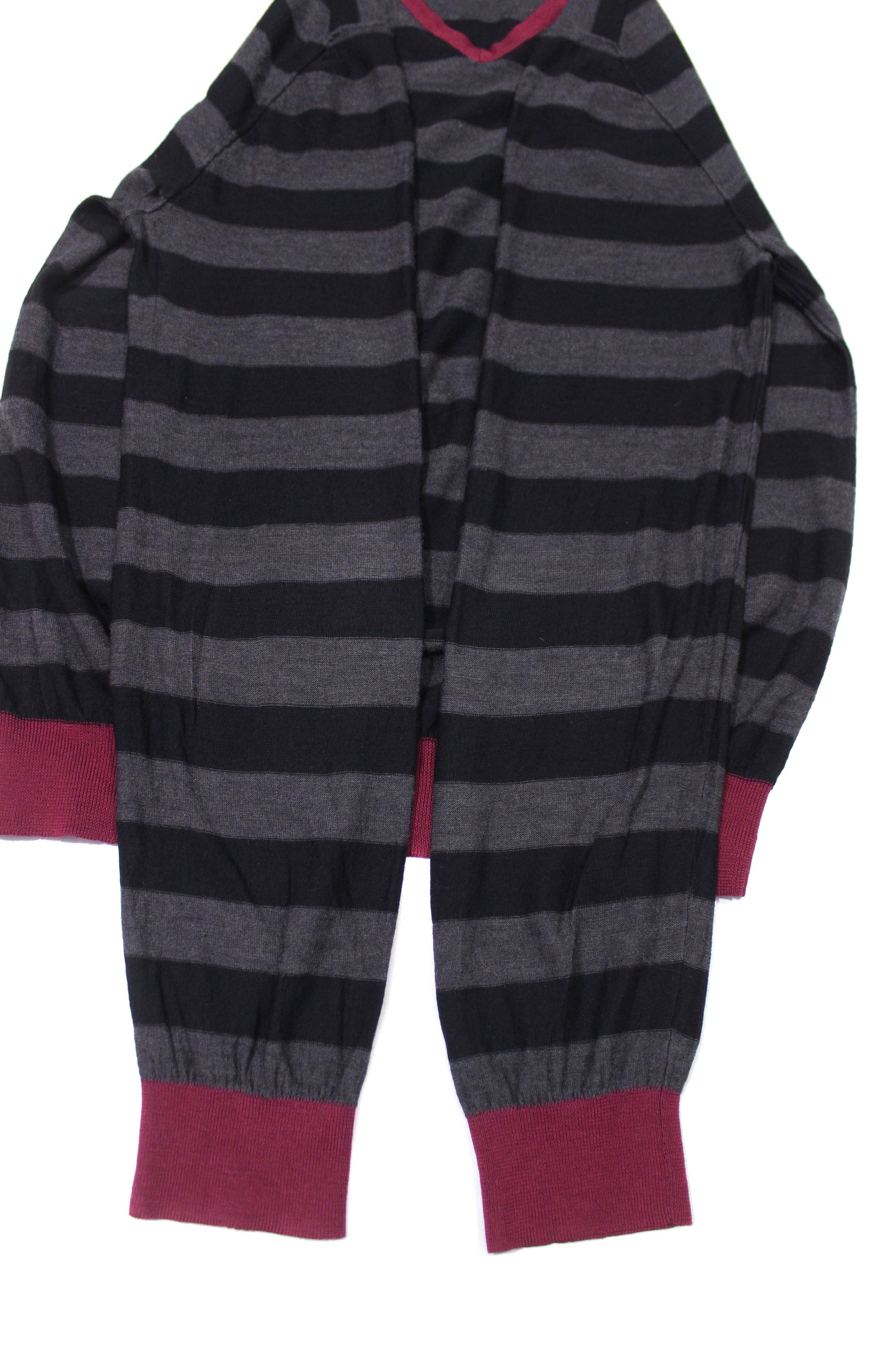 Sonia Rykiel Homme Wool Striped V Neck Sweater Size US M / EU 48-50 / 2 - 5 Thumbnail