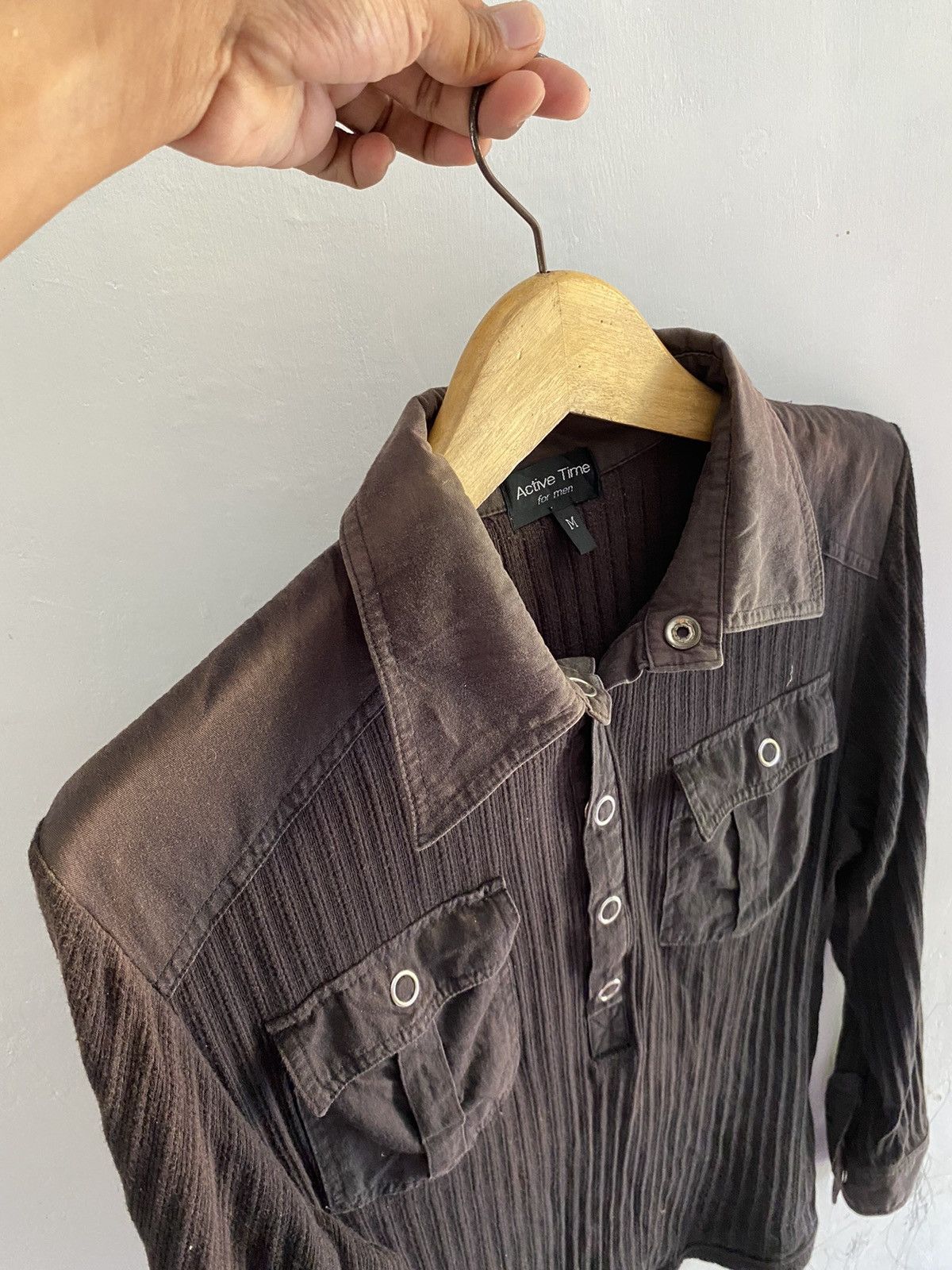 Le Grande Bleu (L.G.B.) Vintage active time for men button longsleeve tshirts Size US M / EU 48-50 / 2 - 7 Thumbnail