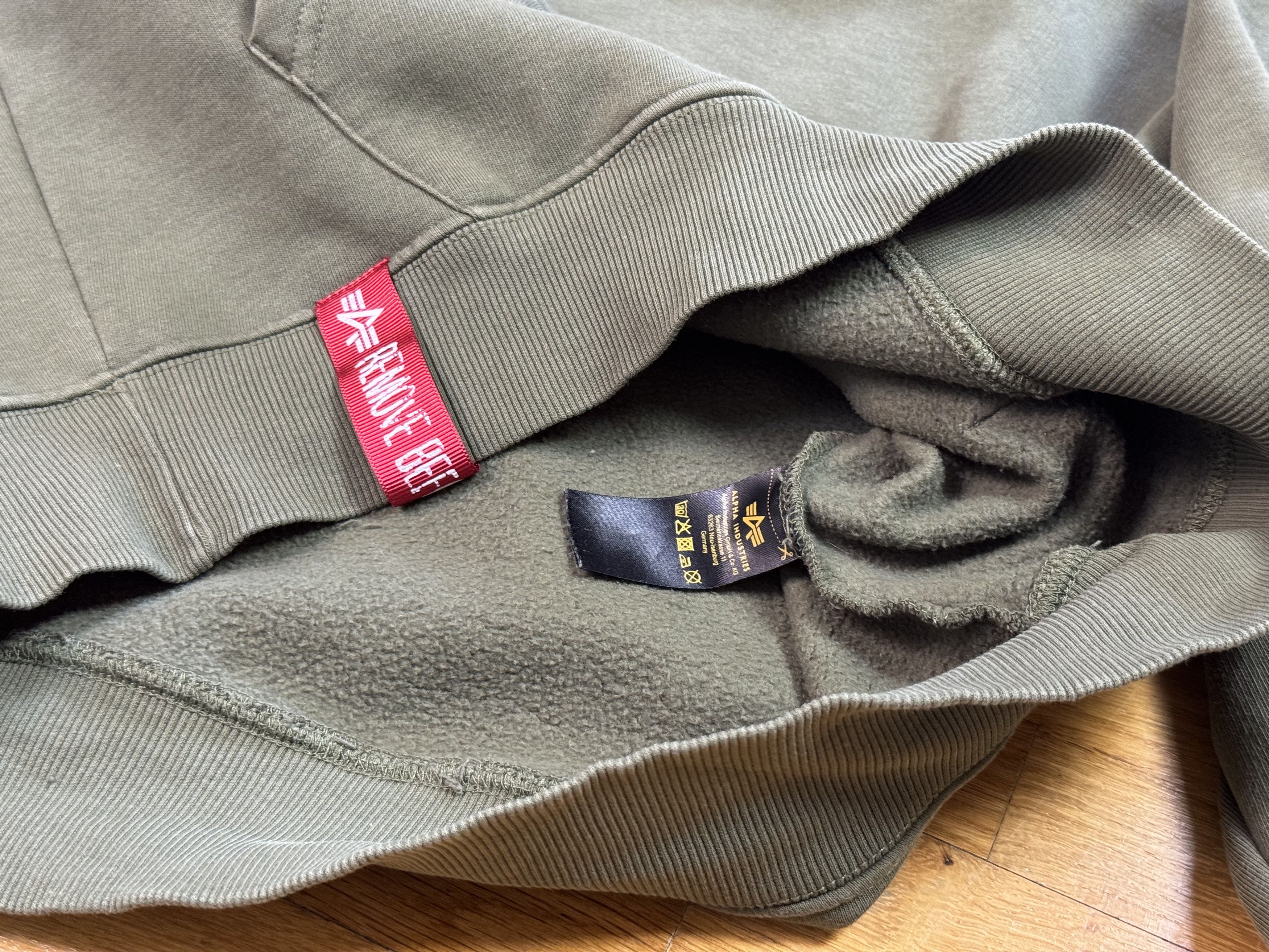 Alpha Industries Dark green/khaki hoodie ALPHA INDUSTRIES Size US M / EU 48-50 / 2 - 5 Thumbnail