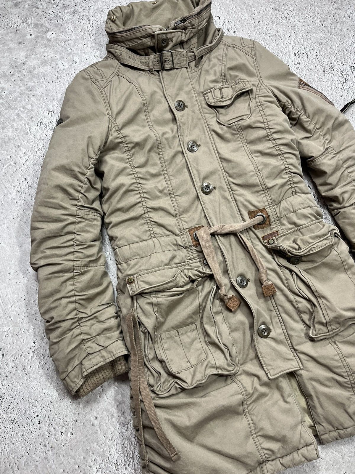 khujo Khujo Women’s Khaki Military Cargo Parka Jacket Coat Size L Size S / US 4 / IT 40 - 5 Thumbnail