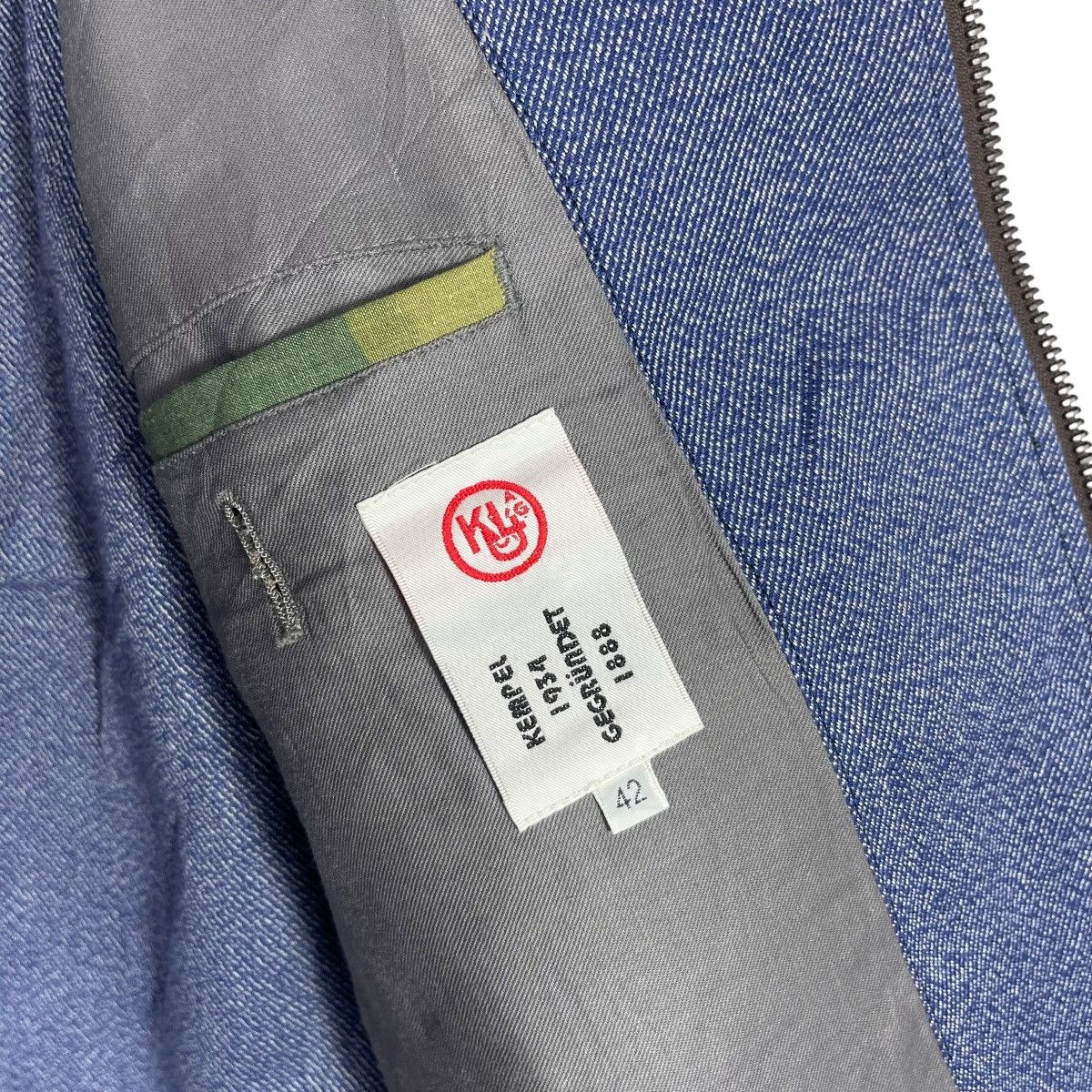 Vintage KEMPEL Denim Zip Jacket (Made in Japan) Size US L / EU 52-54 / 3 - 7 Thumbnail
