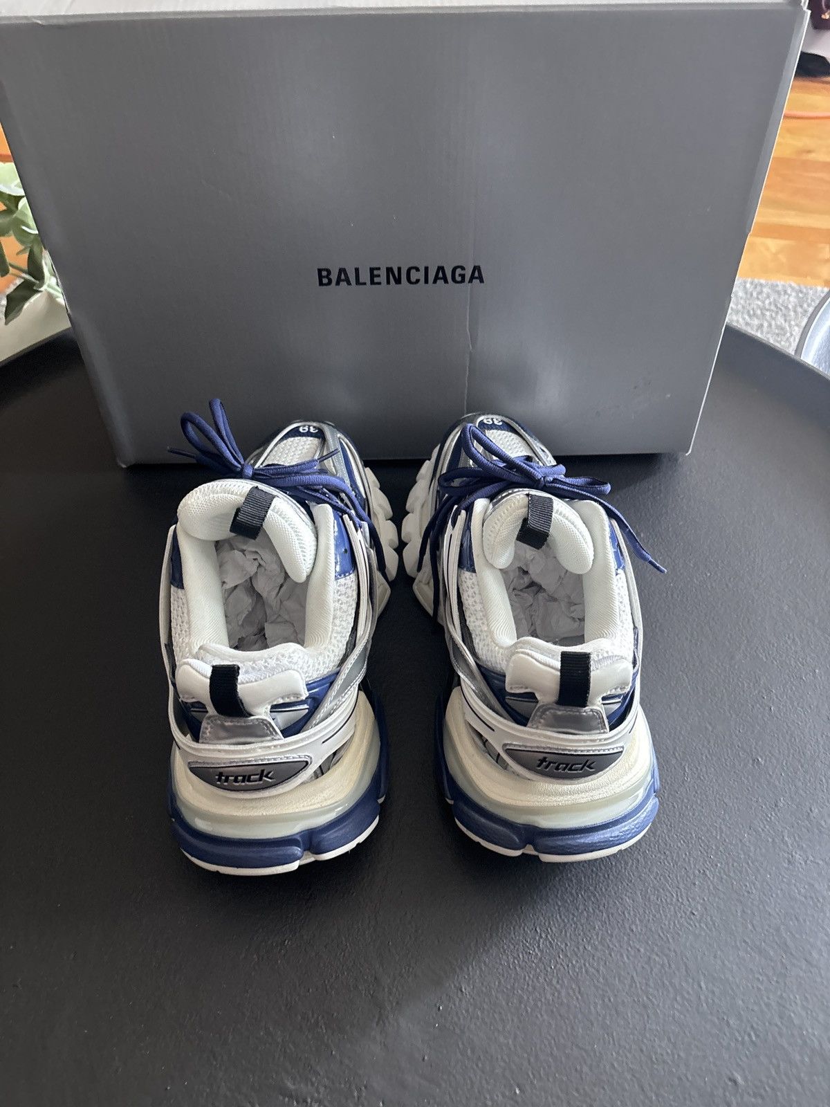 Balenciaga NWT Balenciaga Track Sneaker LED Metallic Silver and blue Size US 7 / EU 40 - 2 Thumbnail