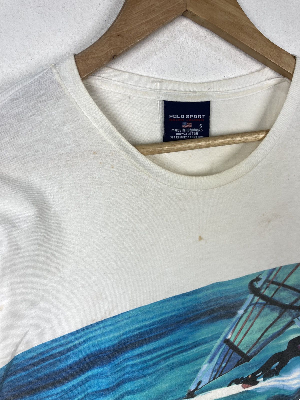 Polo Ralph Lauren × Vintage Vintage Polo Sport Usa Ralph Lauren Polo Yacht T-Shirt Size US S / EU 44-46 / 1 - 7 Thumbnail