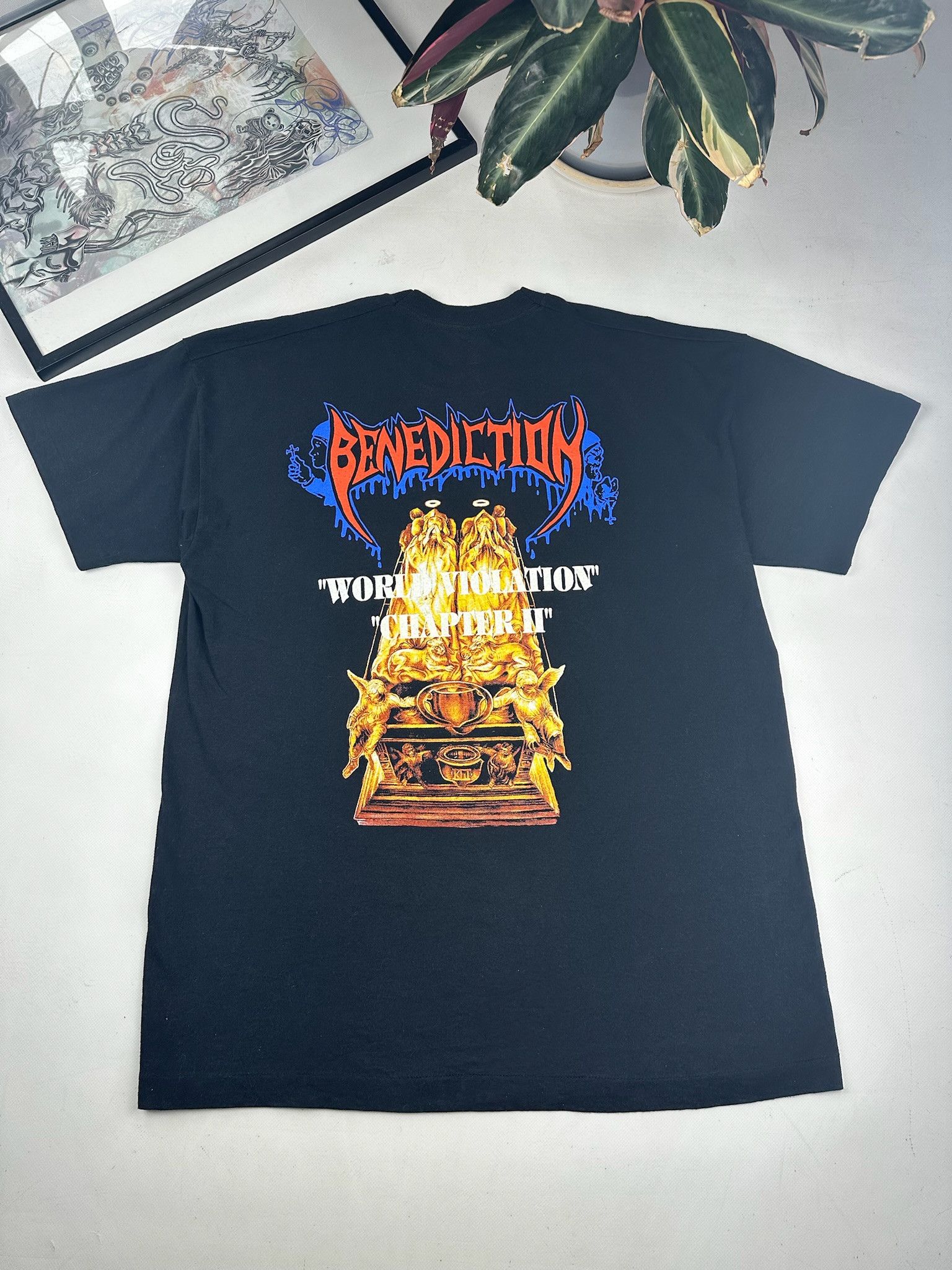 Band Tees Vintage Benediction Death Thrash Metal Rock Band Tee Size US XL / EU 56 / 4 - 4 Thumbnail