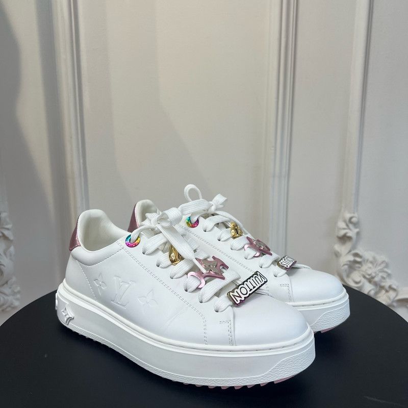 Louis Vuitton Louis Vuitton Time Out Pink Low-Top Sneakers 0079 Size US 8 / IT 38 - 1 Thumbnail