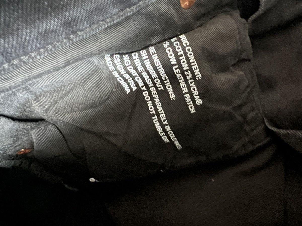 Purple Brand × Vintage NWT Purple Brand Quilted Destroyed Pocket Black Jeans Denim Size US 32 / EU 48 - 11 Thumbnail
