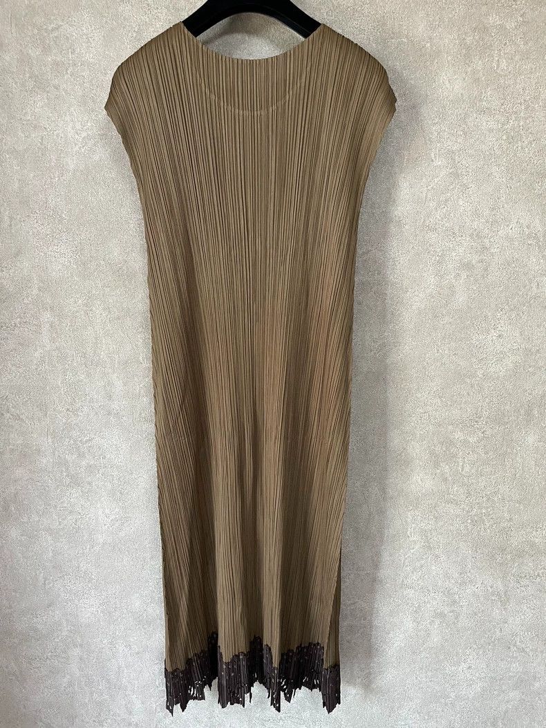 Issey Miyake Issey Miyake size:3 Brown patchwork dress Size S / US 4 / IT 40 - 2 Thumbnail