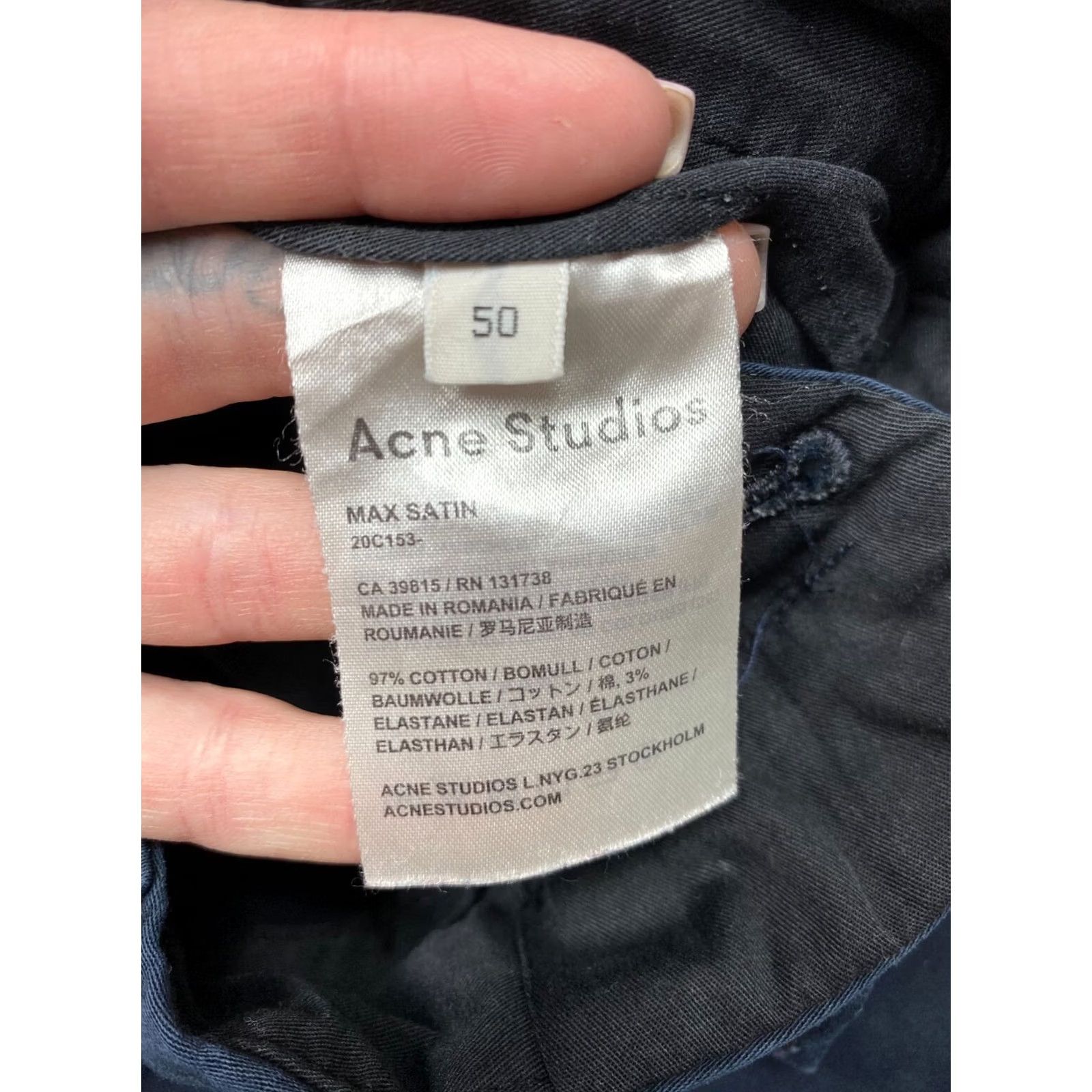 Acne Studios Acne Studios Vintage Mens Chino Pants Size 34 Blue Regular Pants Mens Chino 34 30in 102cm 78cm 43cm 16cm Size US 34 / EU 50 - 6 Thumbnail