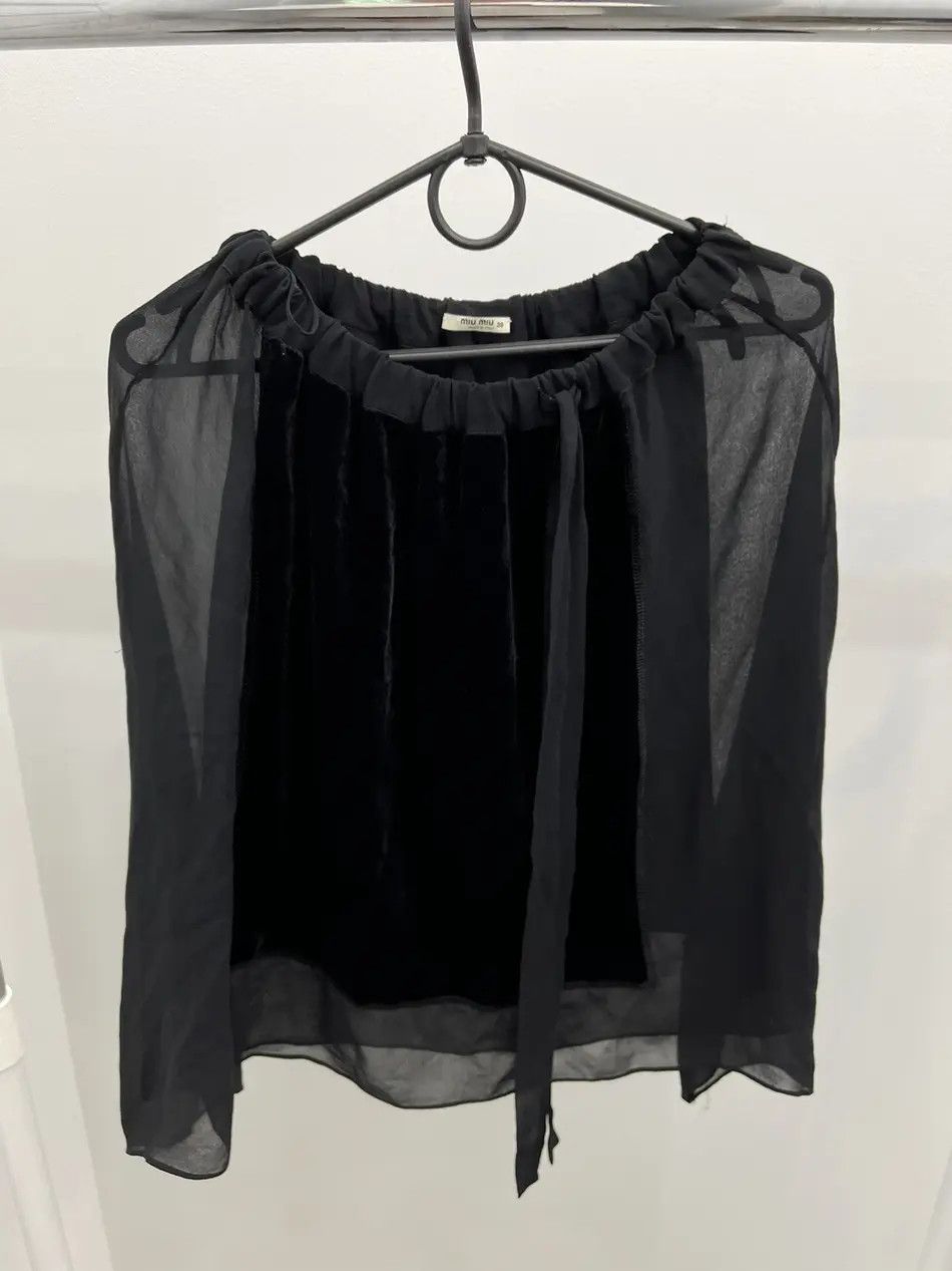 Miu Miu Miu Miu Silk Velvet Skirt Size 26" / US 2 / IT 38 - 1 Thumbnail