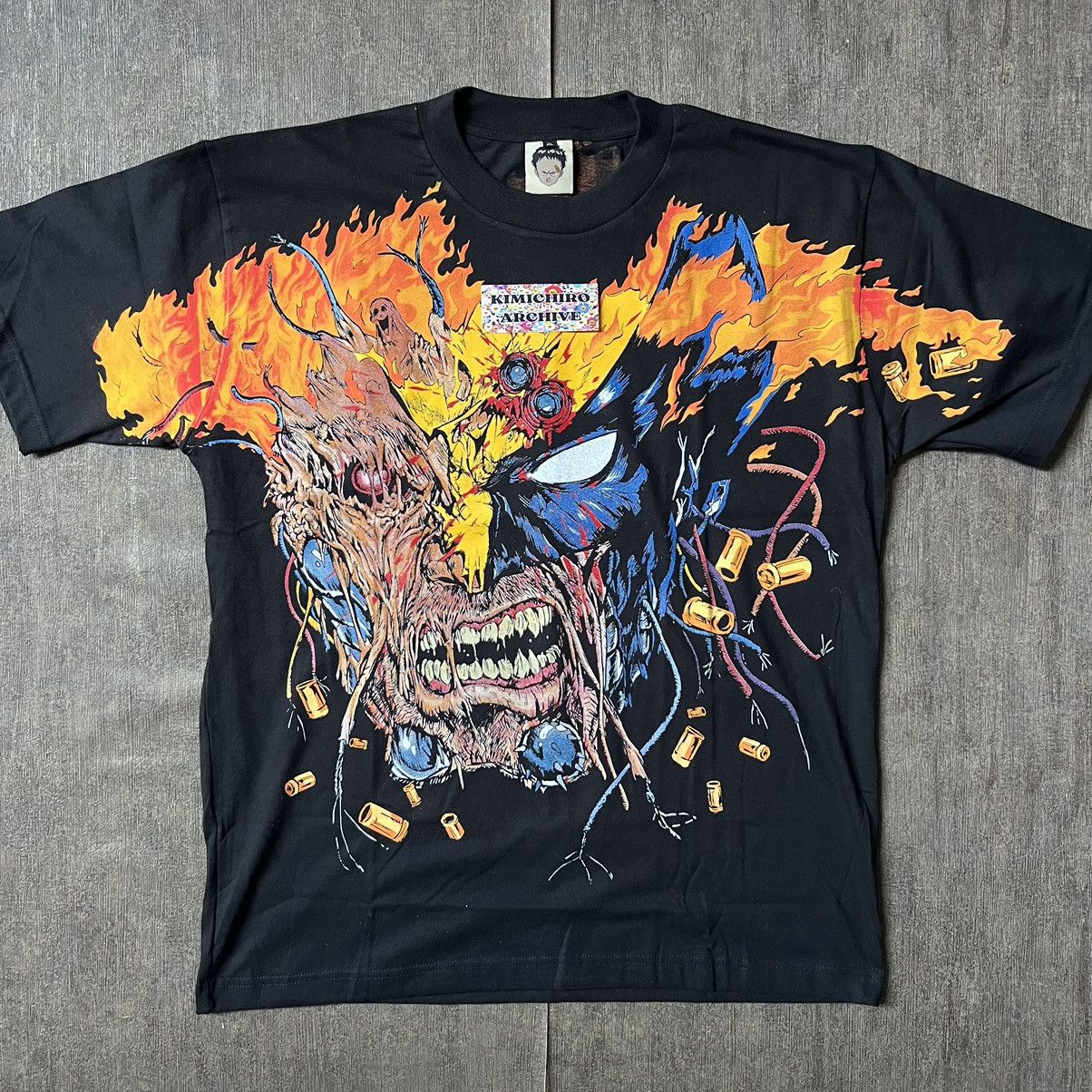 image of Marvel Comics x Tee Shirt Deadpool & Wolverine X Marvel Tshirt X Aop X in Black, Men's (Size XL)