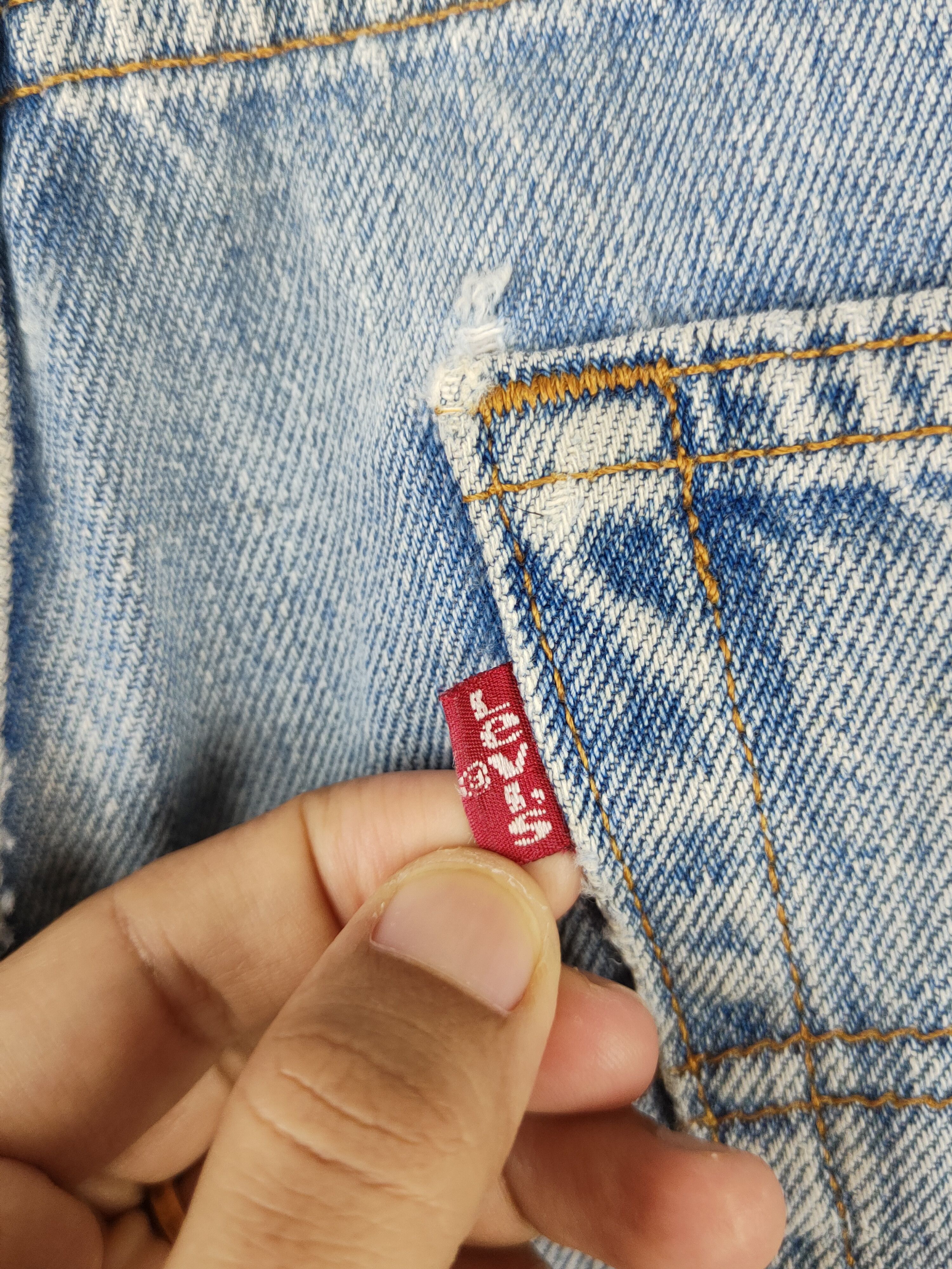 Levi's DL 501 Levi's Blue Distressed Denim vintage Pants #S1373 Size US 33 - 11 Thumbnail