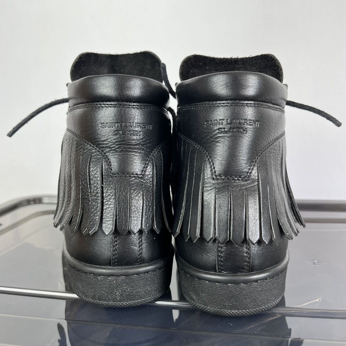 Saint Laurent Paris Saint Laurent SL/18H Leather Fringe Shoes Hedi Slimane Era Size US 5 / IT 35 - 4 Thumbnail