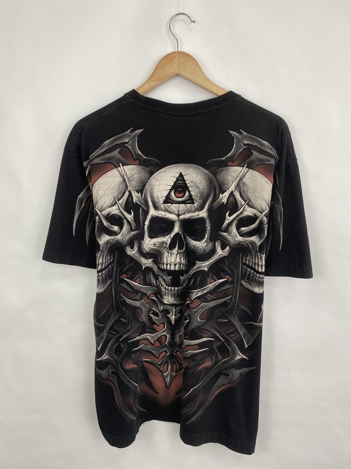 Japanese Brand 💀 Vintage 90s Skull Death All Over Print Y2K Retro Rare Size US XL / EU 56 / 4 - 10 Thumbnail