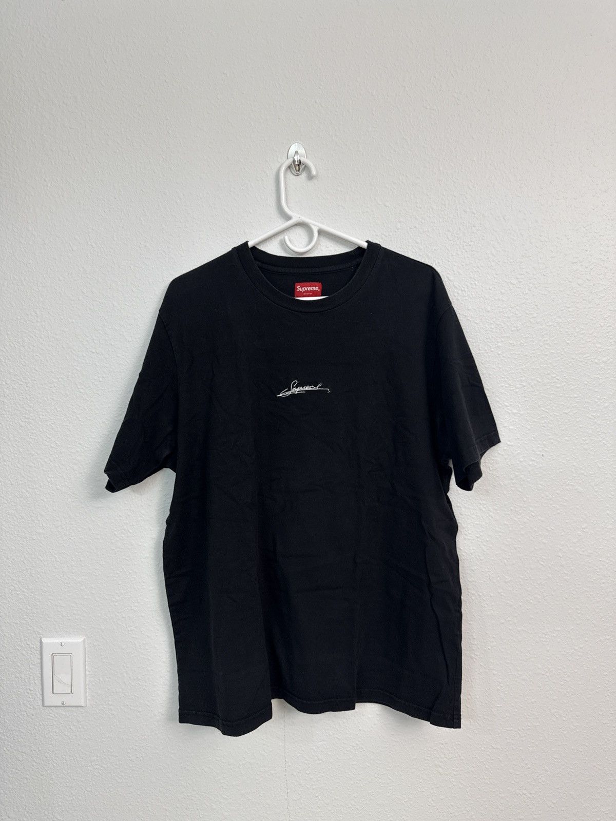 Supreme Supreme Script Signature S/S Black Large Size US L / EU 52-54 / 3 - 1 Thumbnail