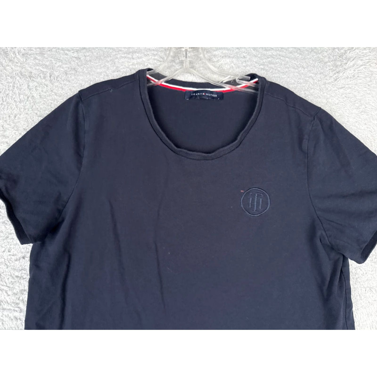 Tommy Hilfiger Tommy Hilfiger Shirt Women XL Blue Short Sleeve Crew 100% Cotton READ Size XL / US 12-14 / IT 48-50 - 4 Thumbnail