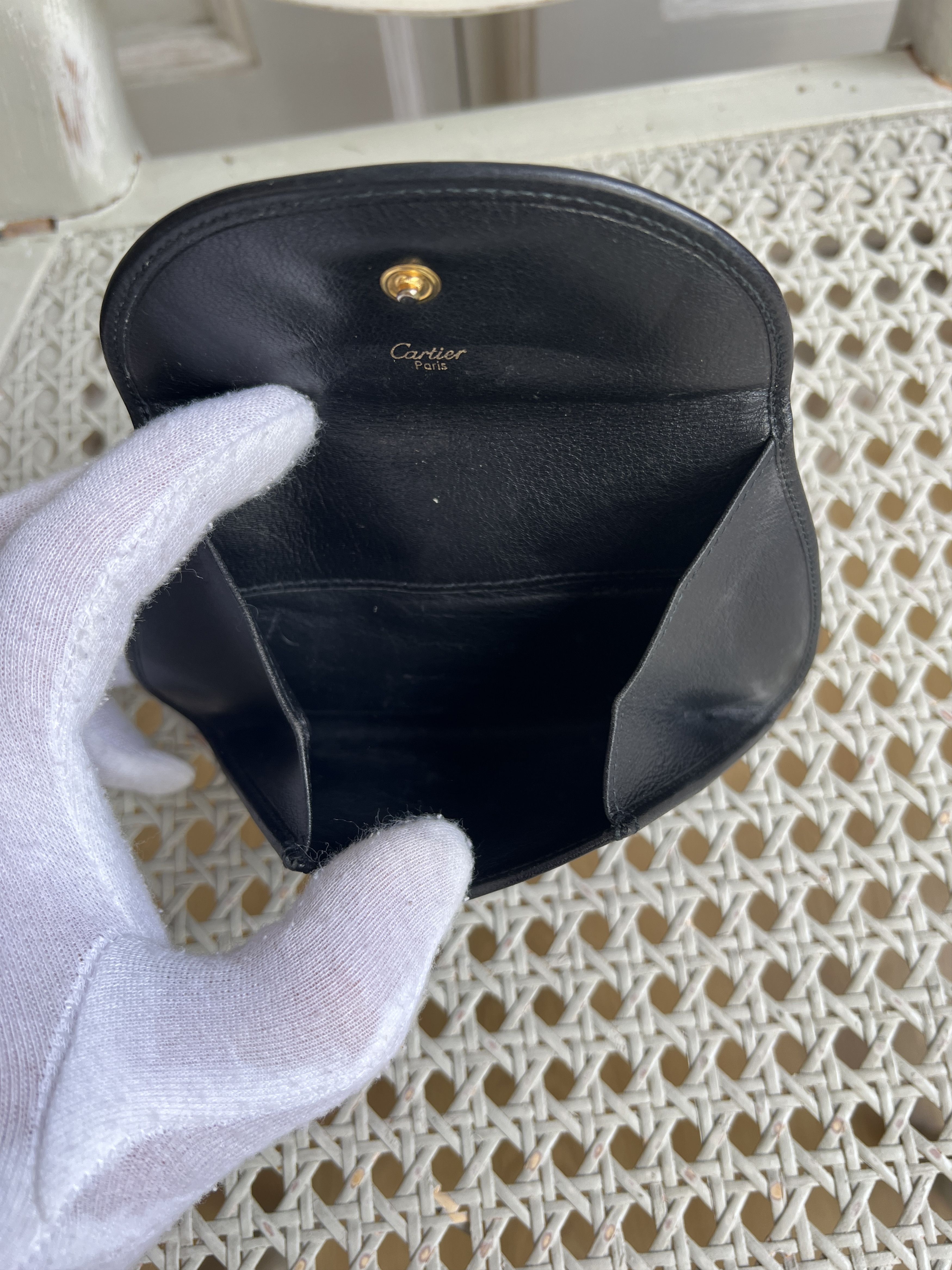Cartier × Vintage VINTAGE CARTIER BLACK LEATHER WALLET COINBOX Size ONE SIZE - 5 Thumbnail