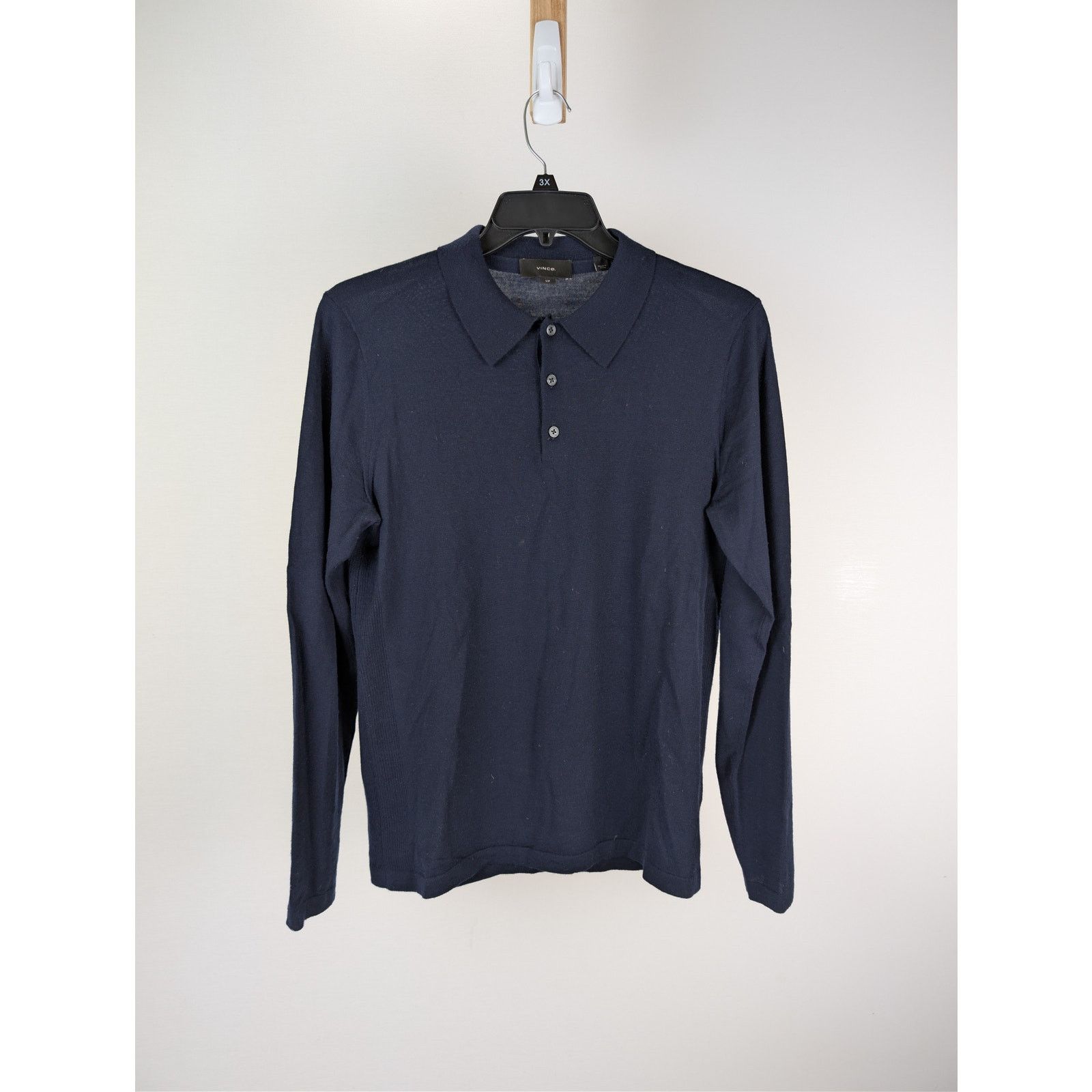 Vince o1rshd1 CC20 Long Sleeve Polo Shirt in Navy Blue Size US S / EU 44-46 / 1 - 8 Thumbnail