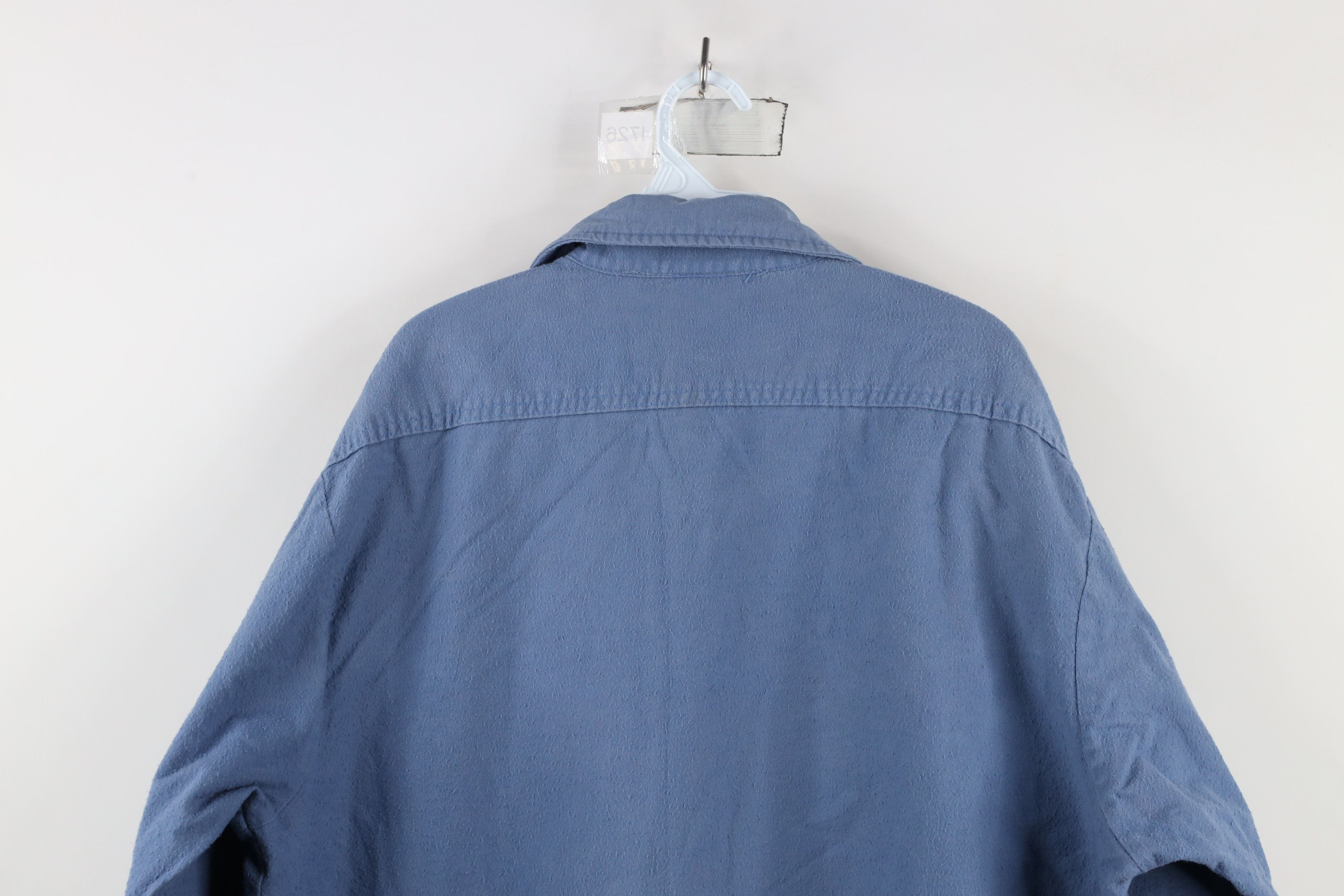 FiveBrother × Vintage Vintage 90s Five Brother Chamois Cloth Button Shirt Blue USA Size US XXL / EU 58 / 5 - 10 Thumbnail