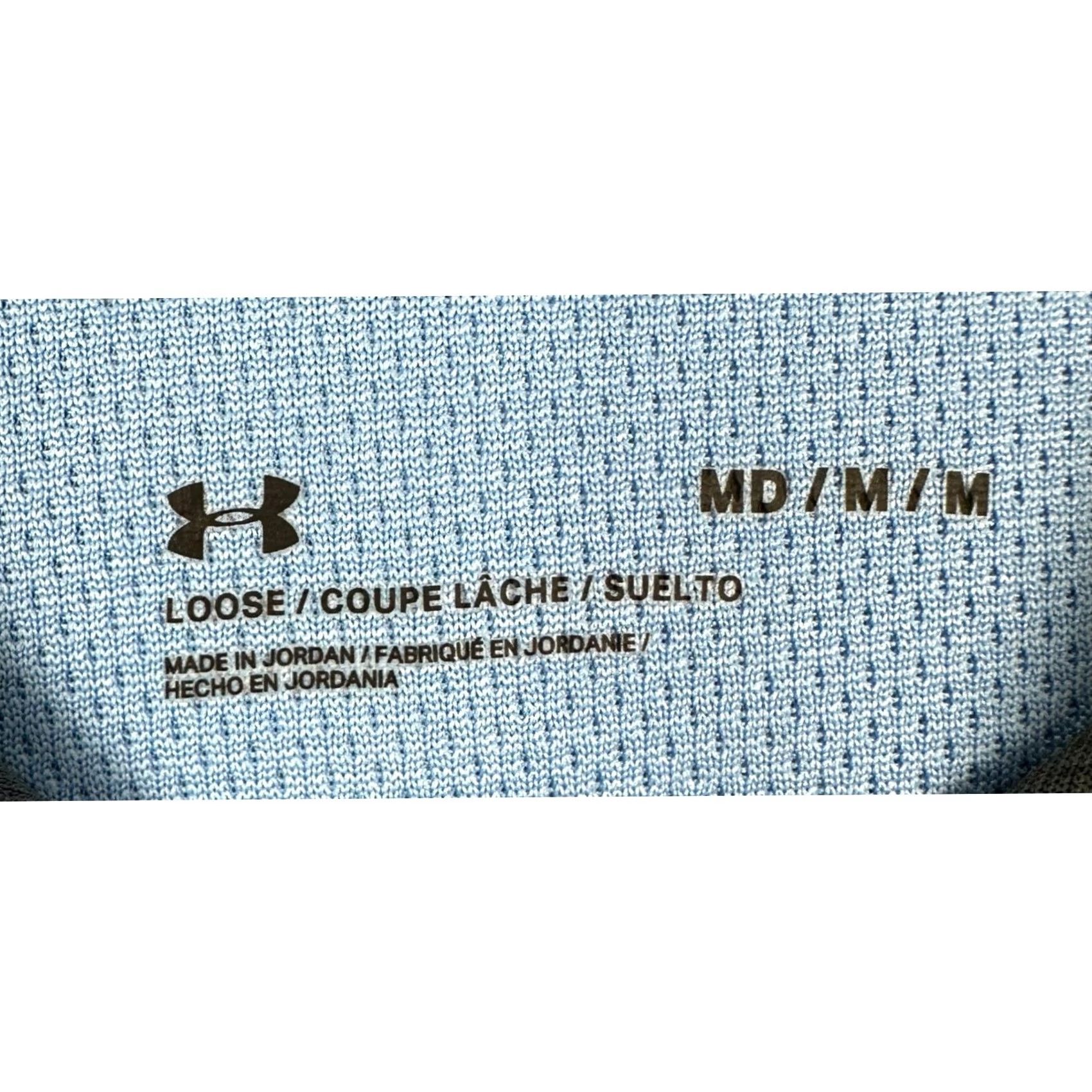 Under Armour Under Armour Polo Shirt Mens Medium Light Blue Golf Loose Fit Performance Rugby Shirt Size US M / EU 48-50 / 2 - 4 Thumbnail