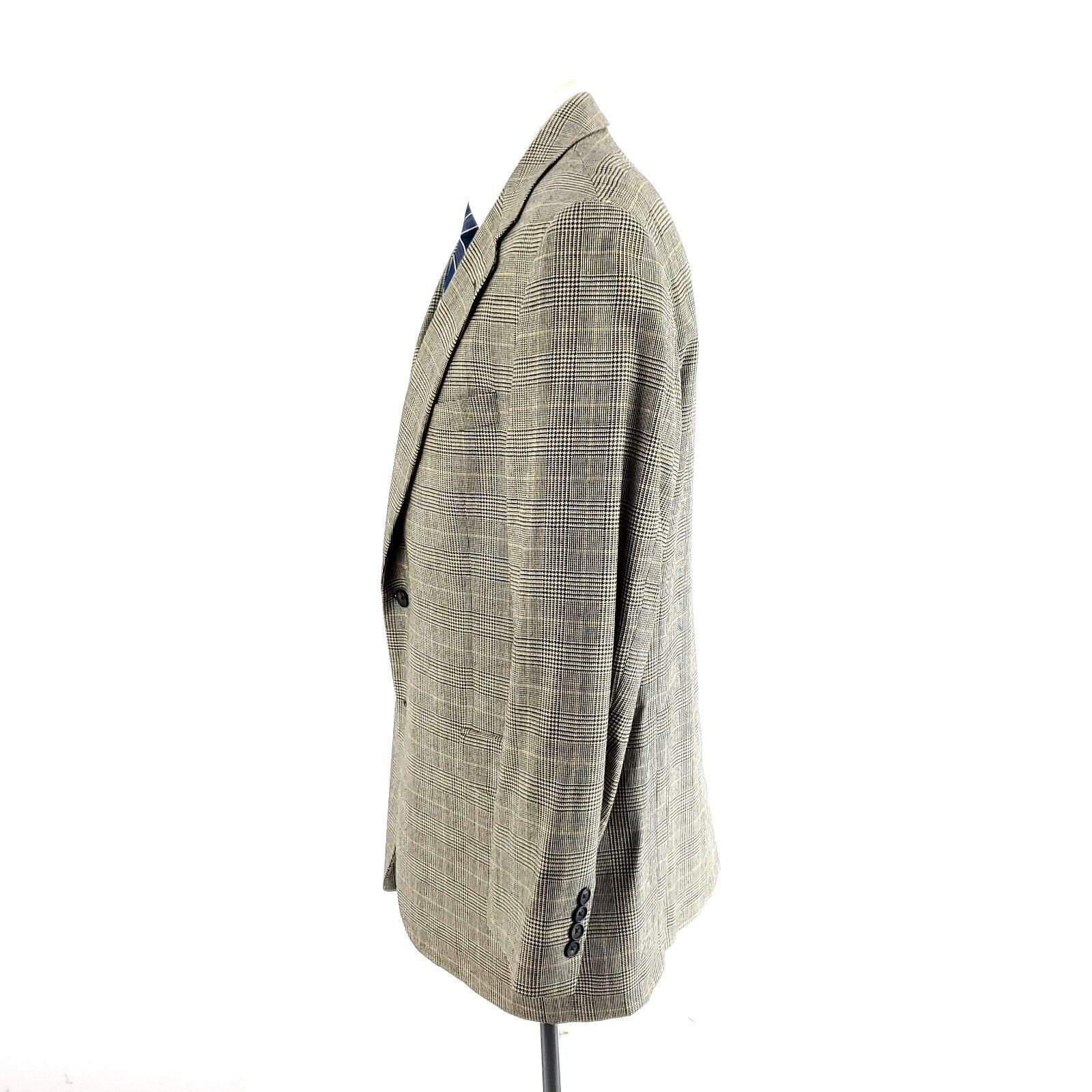 Brooks Brothers Brooks Brothers 346 Wool Silk 2 Button Sport Coat 42L Tan Pl Size 42L - 4 Thumbnail