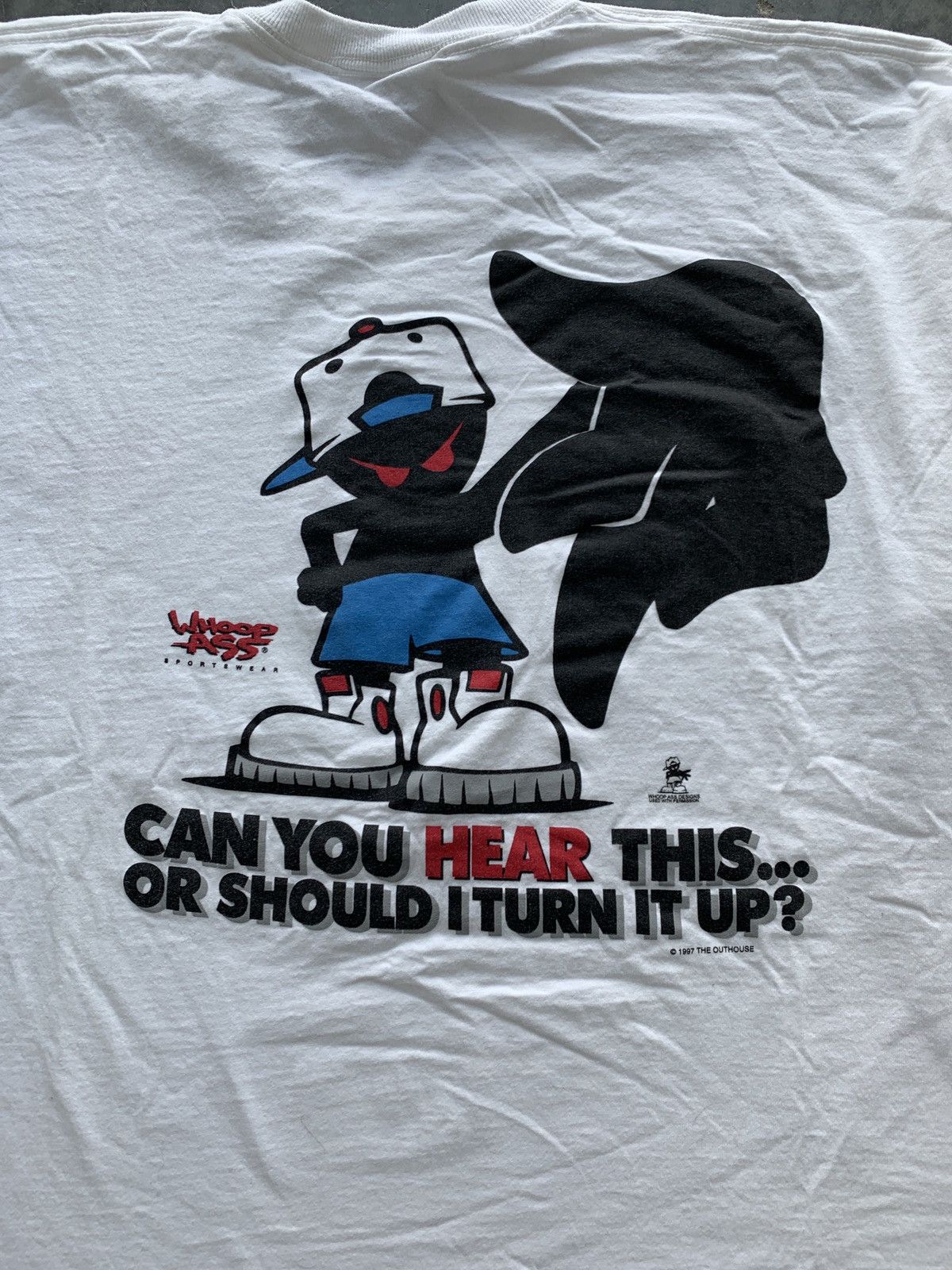Vintage Vintage 90s Whoop Ass Sportswear Graphic Tee Size US XXL / EU 58 / 5 - 2 Thumbnail