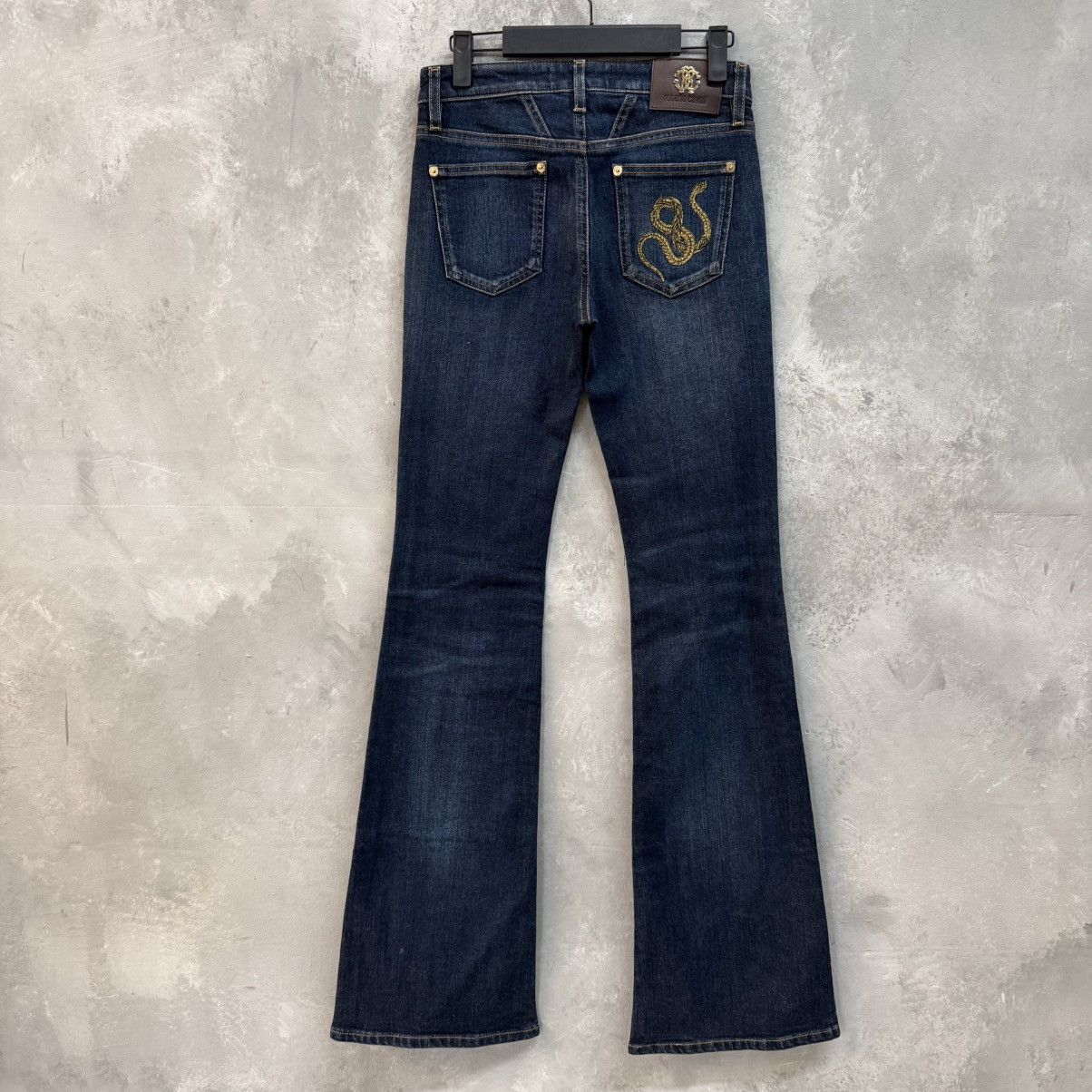Roberto Cavalli Roberto Cavalli Women’s Snake Embroidered Flared Jeans Size US 38 / EU 54 - 1 Thumbnail