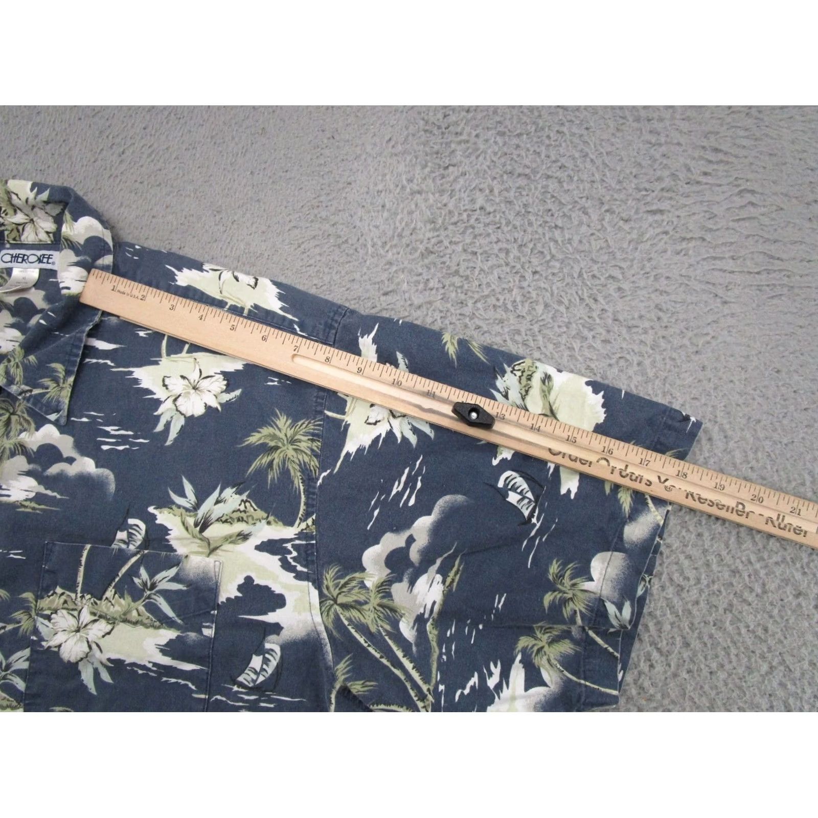 Cherokee VINTAGE Cherokee Hawaiian Shirt XL Blue Floral Pattern Men Button-Up Size US XL / EU 56 / 4 - 6 Thumbnail