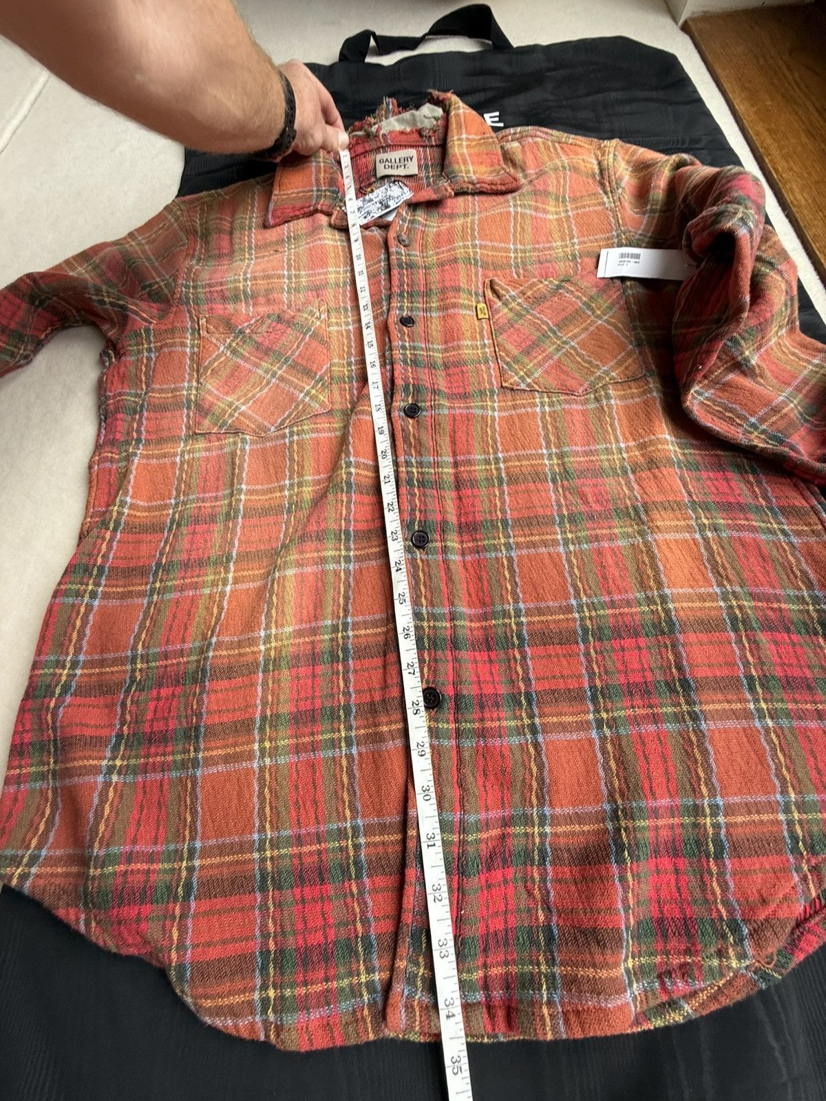Gallery Dept. Gallery Dept Marley Distressed Checked Cotton-Flannel Shirt Size US L / EU 52-54 / 3 - 7 Thumbnail
