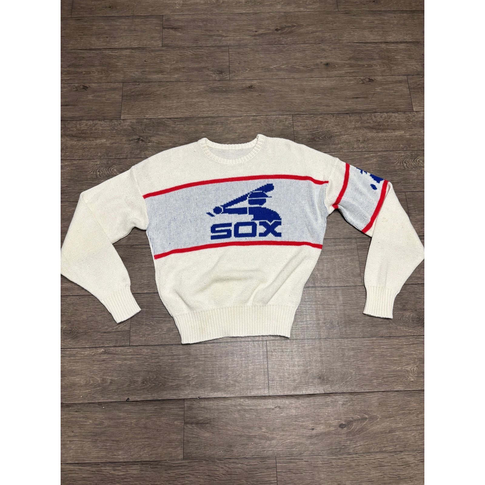 MLB × Vintage Vintage Chicago White Sox Cliff Engle White Sweater Sz M 80s Size US M / EU 48-50 / 2 - 1 Thumbnail